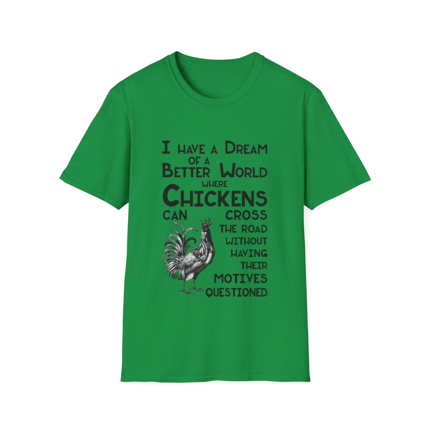 Chicken Crossing the Road - Unisex Softstyle T-Shirt
