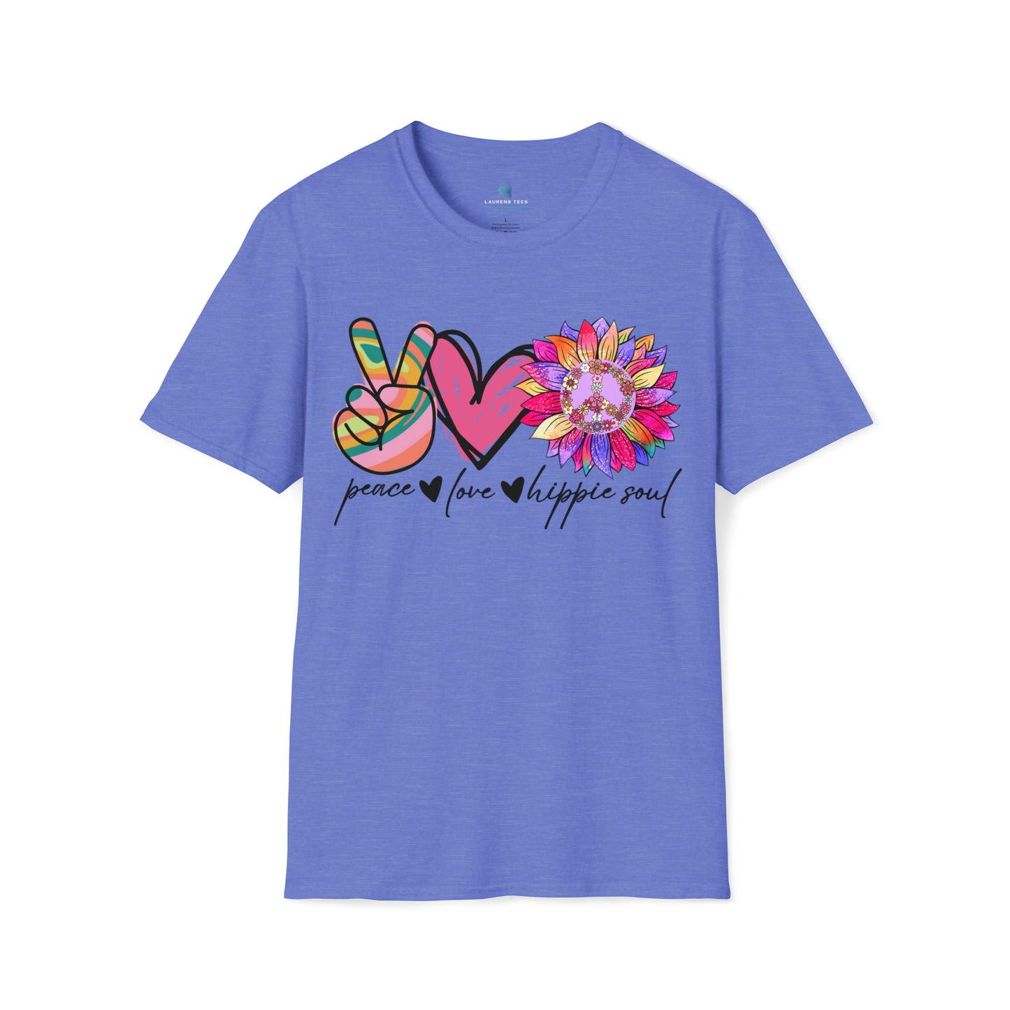 Peace Love Hippie Soul - Unisex Softstyle T-Shirt