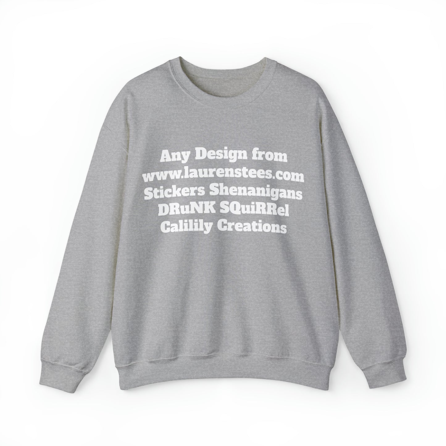 Custom or Any design on site FRONT & BACK DESIGNS - Unisex Heavy Blend™ Crewneck Sweatshirt