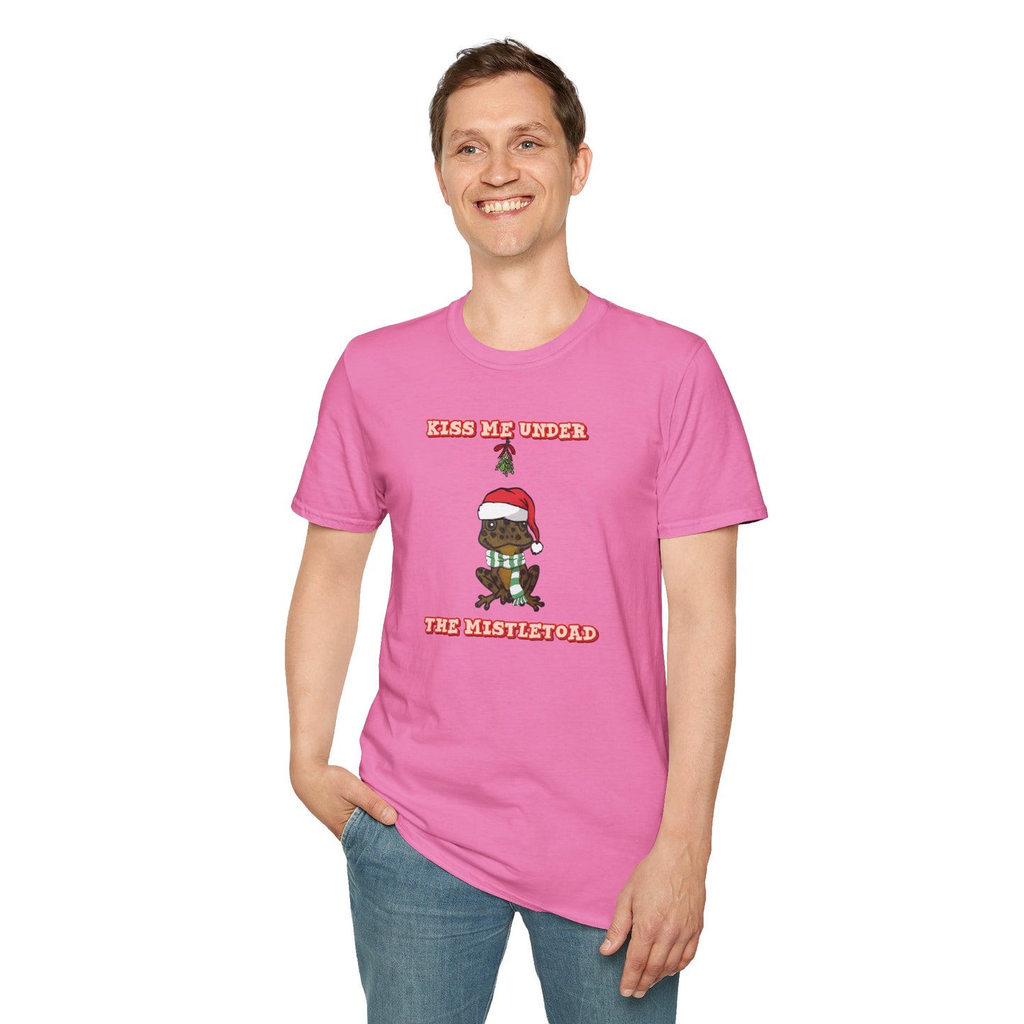 Kiss Me Under the MistleToad - Unisex Softstyle T-Shirt