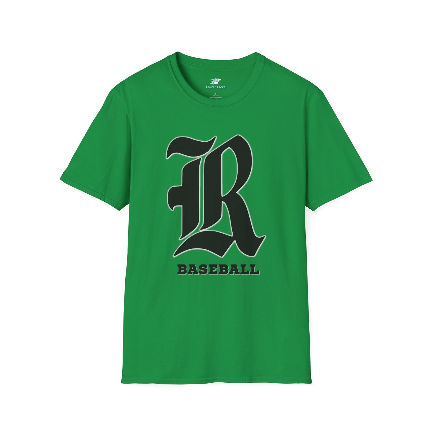 Custom one side Front or Back (RHS Baseball used as example) - Unisex Softstyle T-Shirt