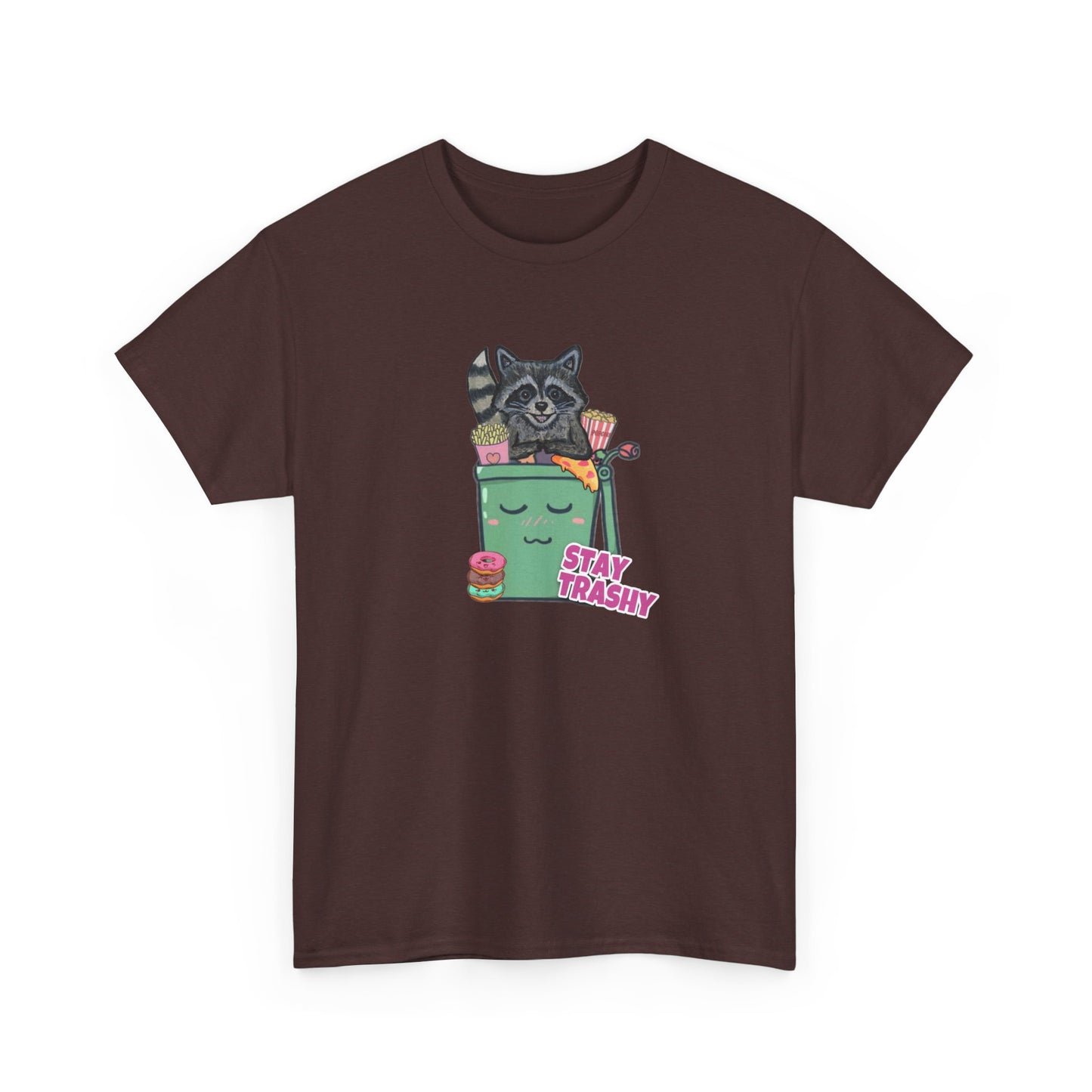 Stay Trashy Unisex Heavy Cotton Tee - Fun Graphic T-Shirt for Animal Lovers