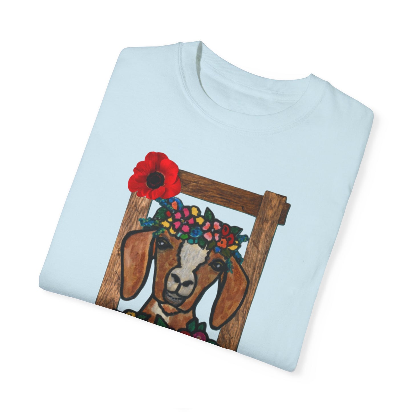 Floral Goat Unisex T-Shirt - Cute Farm Animal Graphic Tee