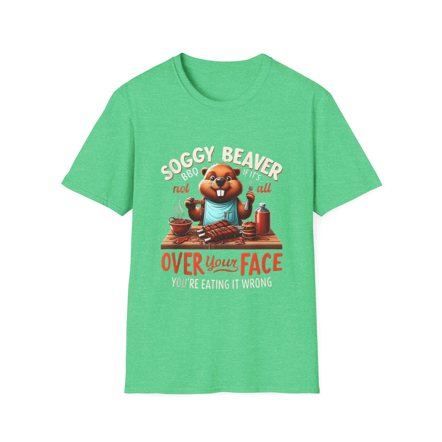 Soggy Beaver BBQ - Unisex Softstyle T-Shirt