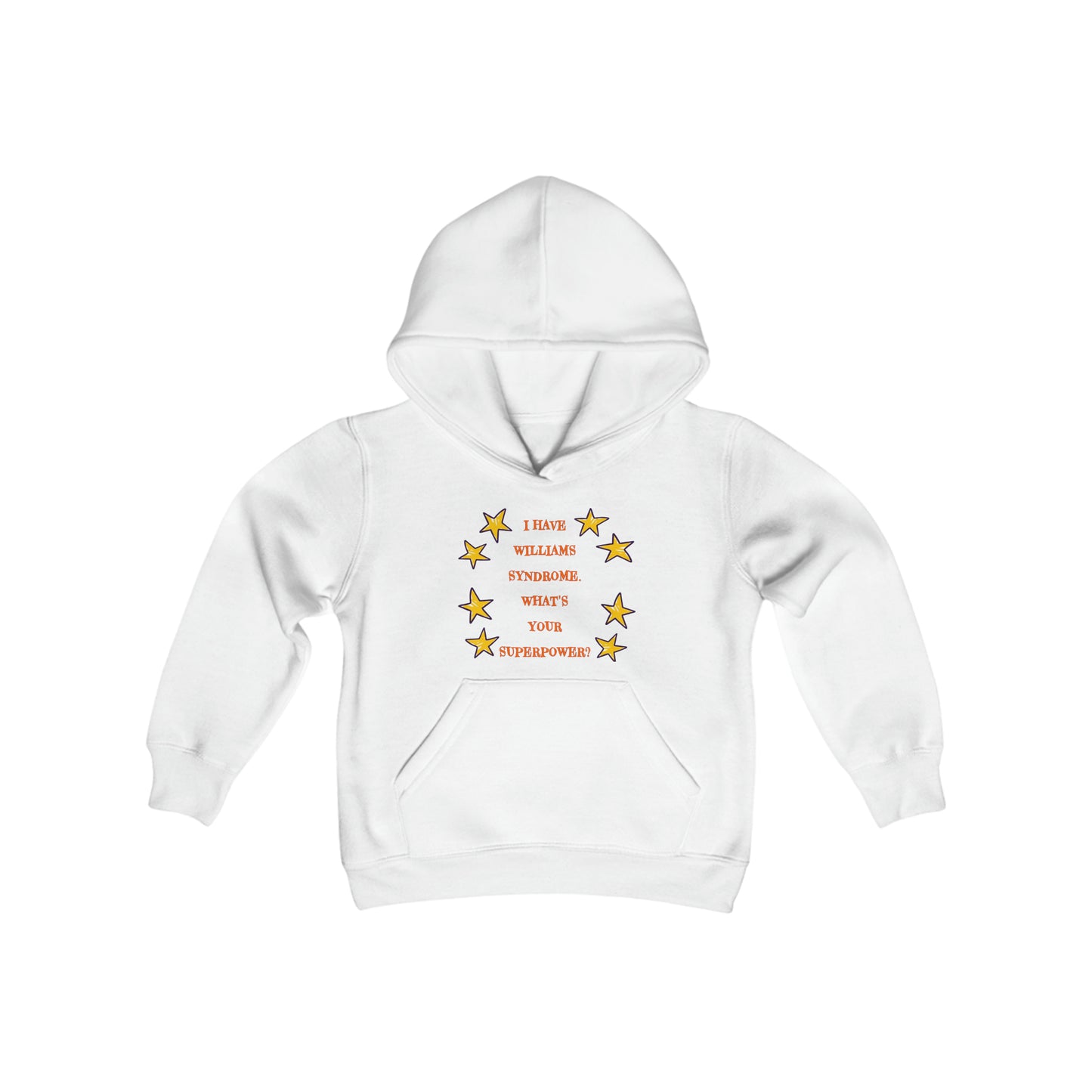Williams Syndrome Superpower - Youth Heavy Blend Hooded Sweatshirt