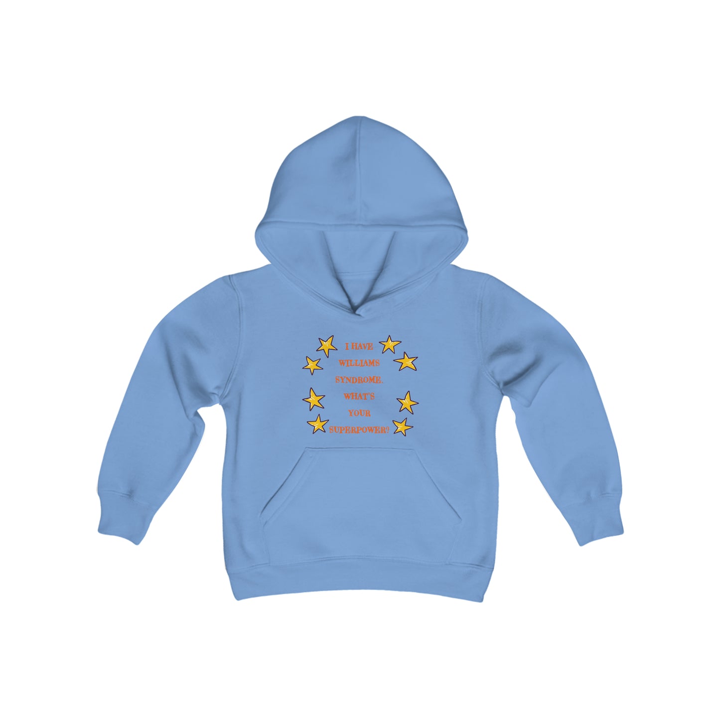 Williams Syndrome Superpower - Youth Heavy Blend Hooded Sweatshirt