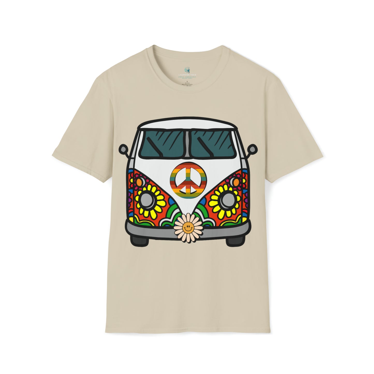 Hippie Peace Van - Unisex Softstyle T-Shirt