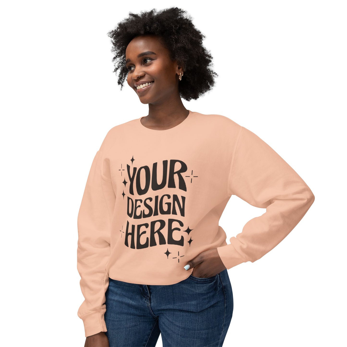 Custom - Unisex Lightweight Crewneck Sweatshirt