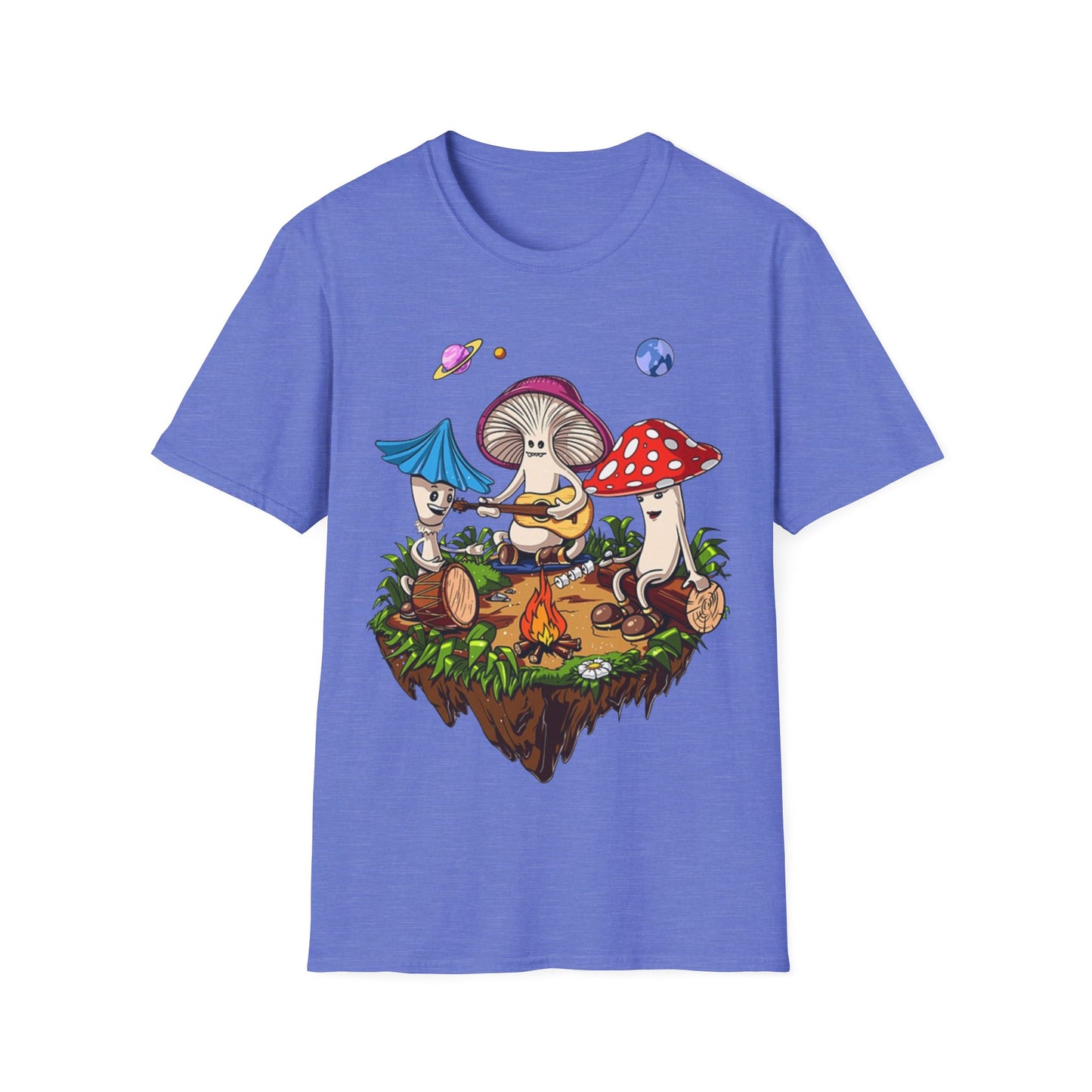 Shrooms around a campfire - Unisex Softstyle T-Shirt