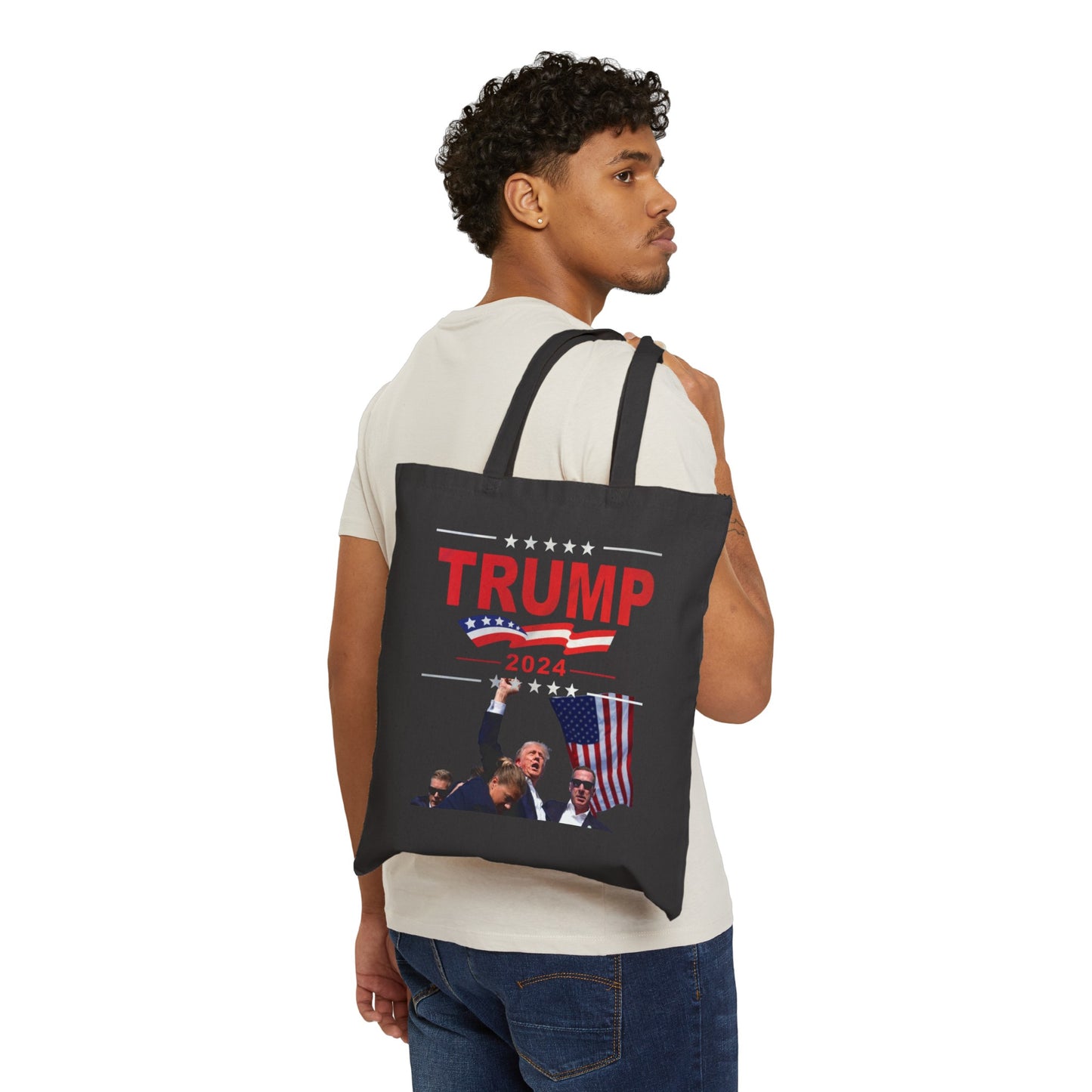 Trump 2024 PA Rally - Cotton Canvas Tote Bag