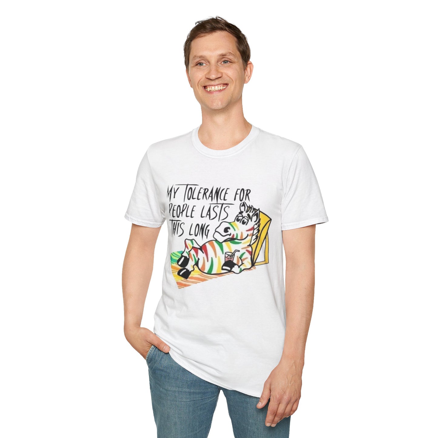 My Tolerance for people Fruit Stripe - Unisex Softstyle T-Shirt