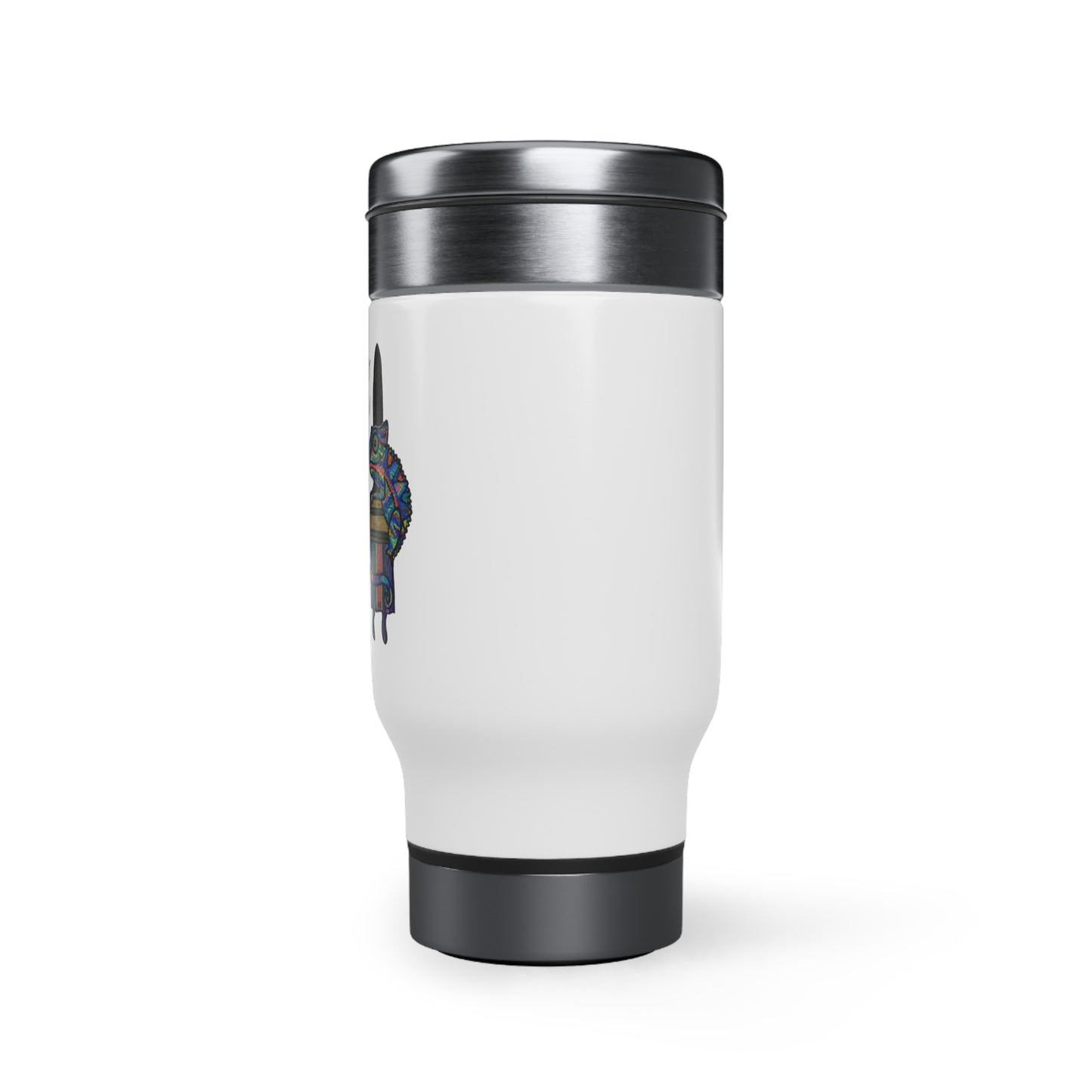 Why fit in When you born to stand out - Stainless Steel Travel Mug with Handle, 14oz