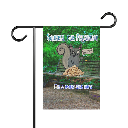Squirrel For President - Garden & House Banner