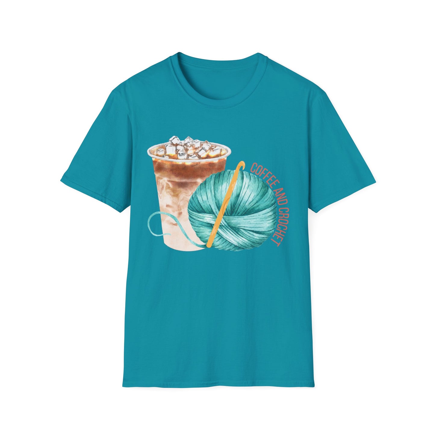 Coffee & Crochet - Unisex Softstyle T-Shirt