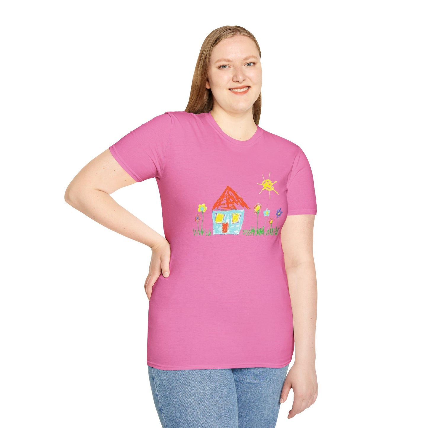 Your Childs Art on a Shirt - Adult Unisex Softstyle T-Shirt