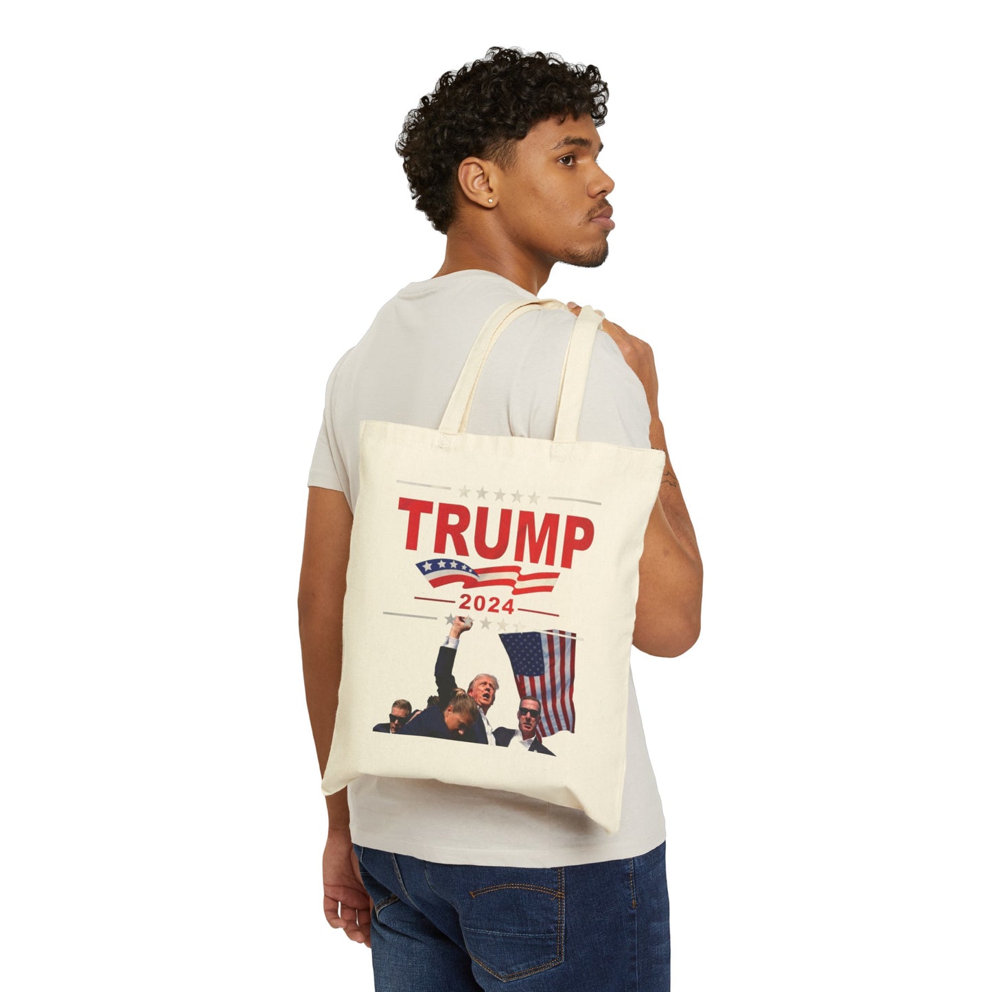 Trump 2024 PA Rally - Cotton Canvas Tote Bag