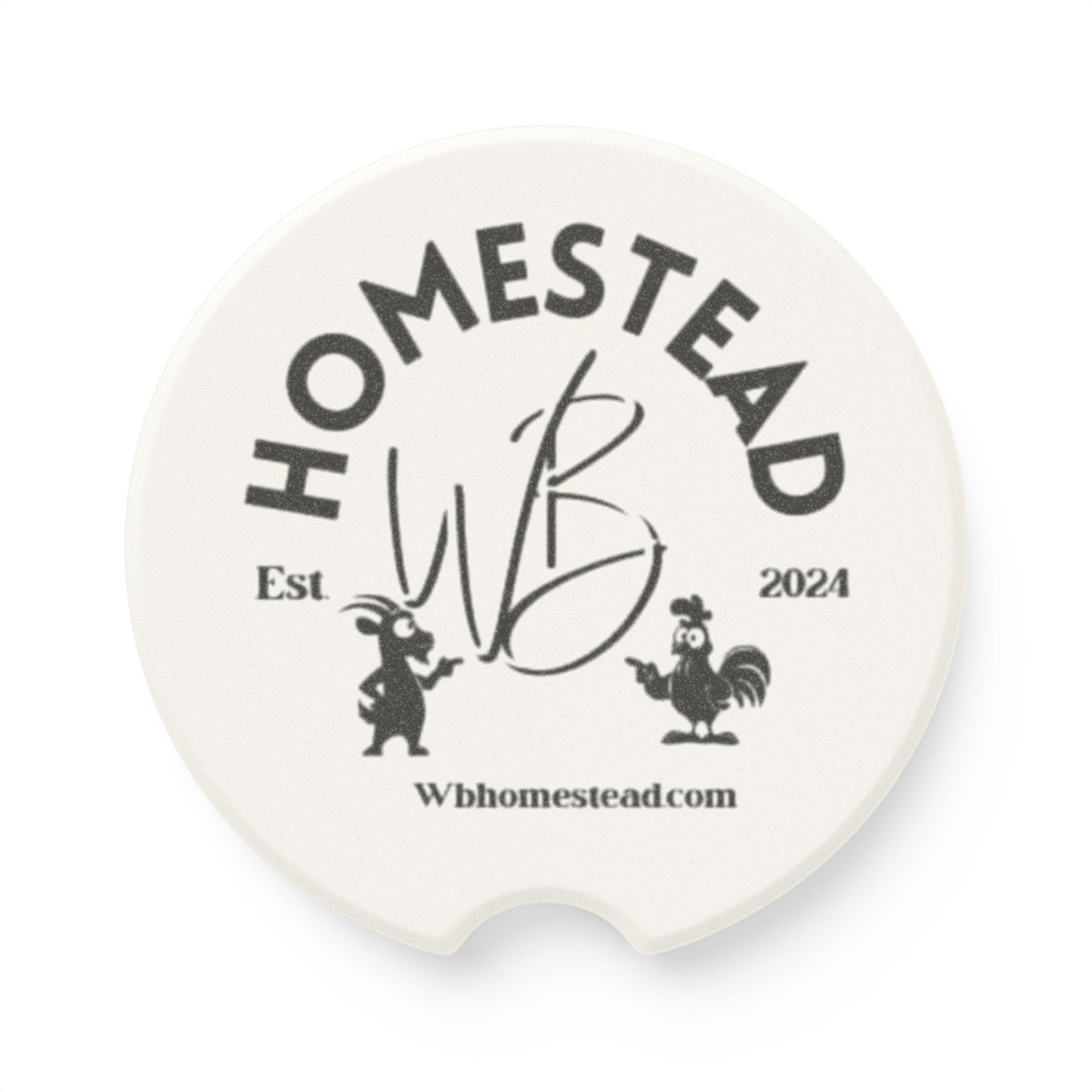 Life at WB Homestead - Custom Soapstone Car Coaster