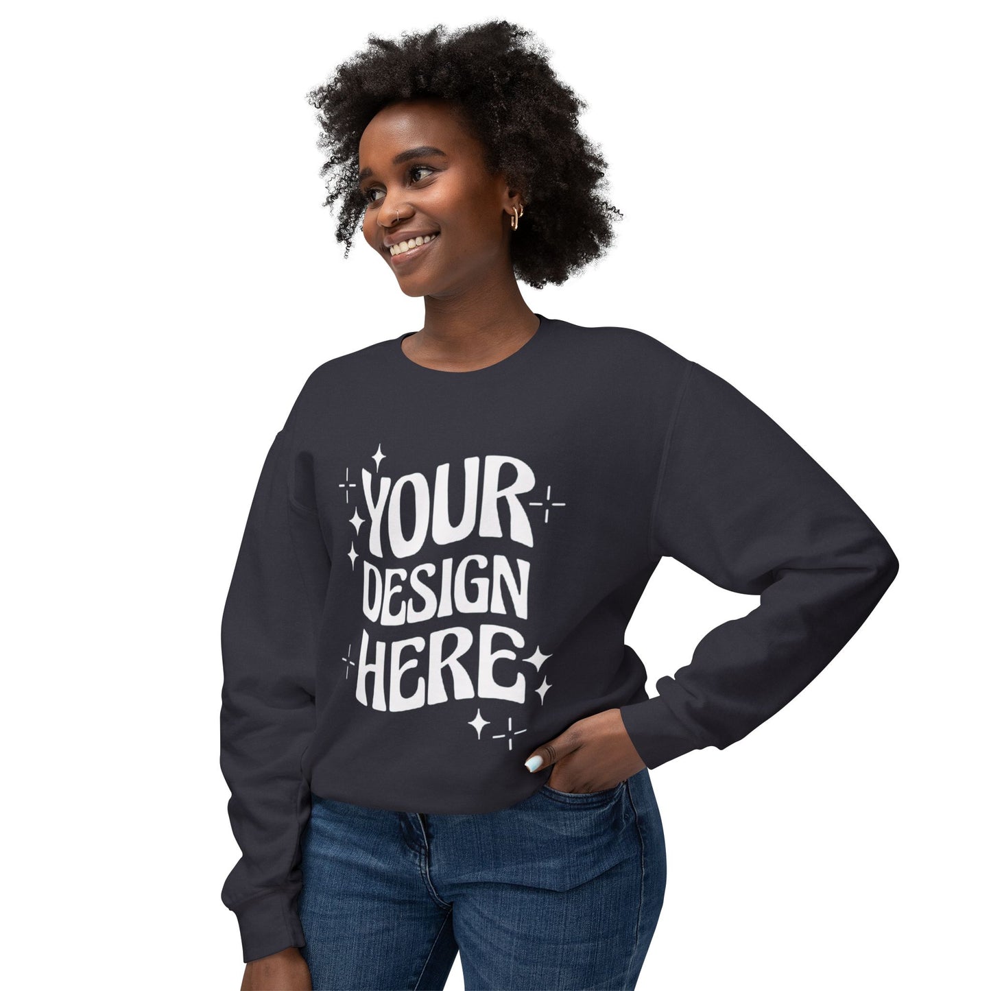 Custom - Unisex Lightweight Crewneck Sweatshirt