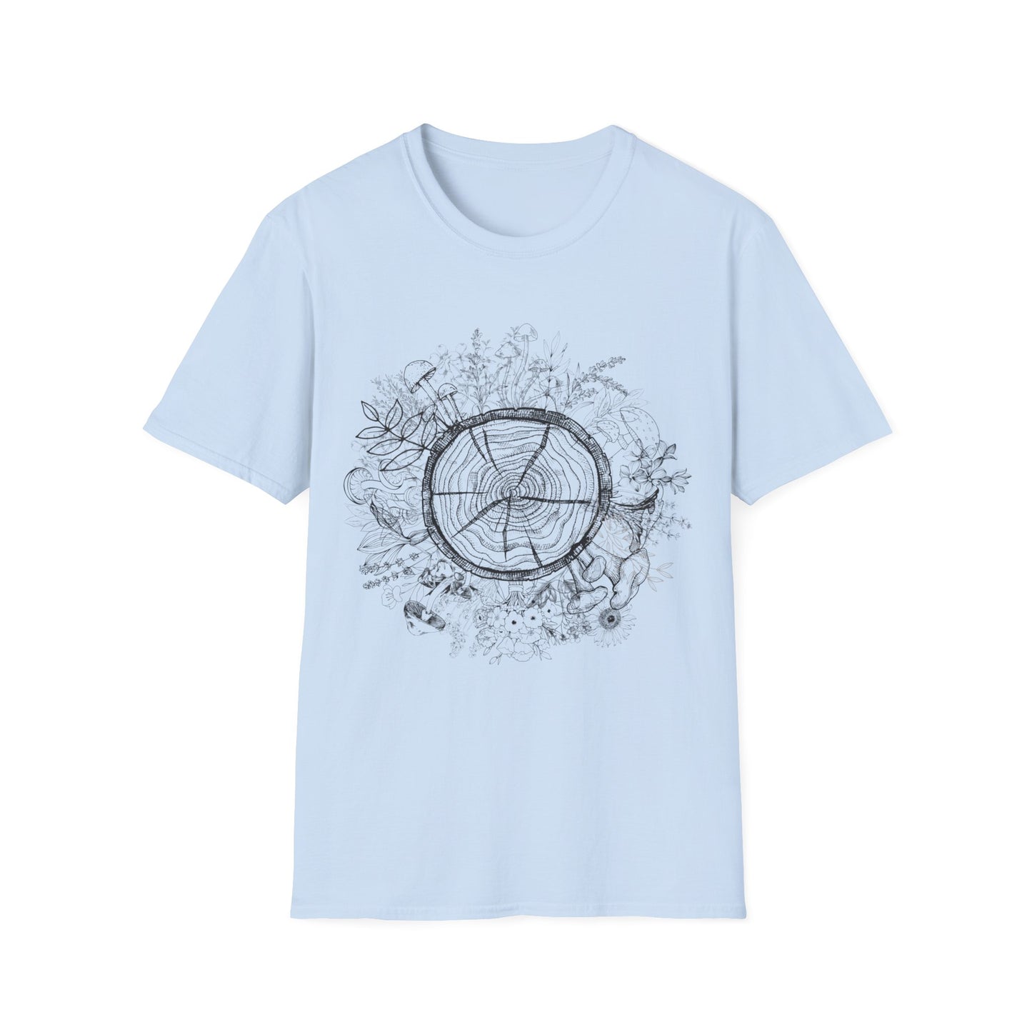 Bio Bloom Log - Unisex Softstyle T-Shirt