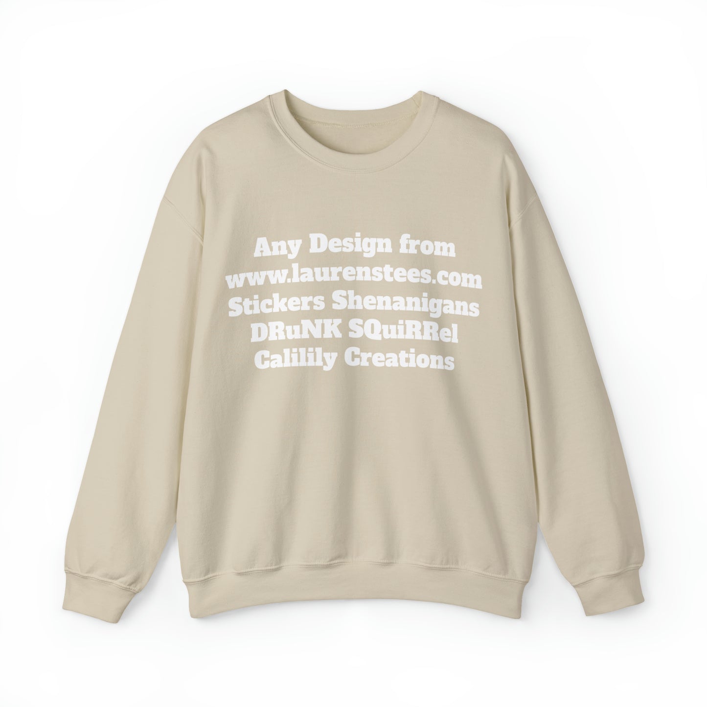 Custom or Any design on site FRONT & BACK DESIGNS - Unisex Heavy Blend™ Crewneck Sweatshirt