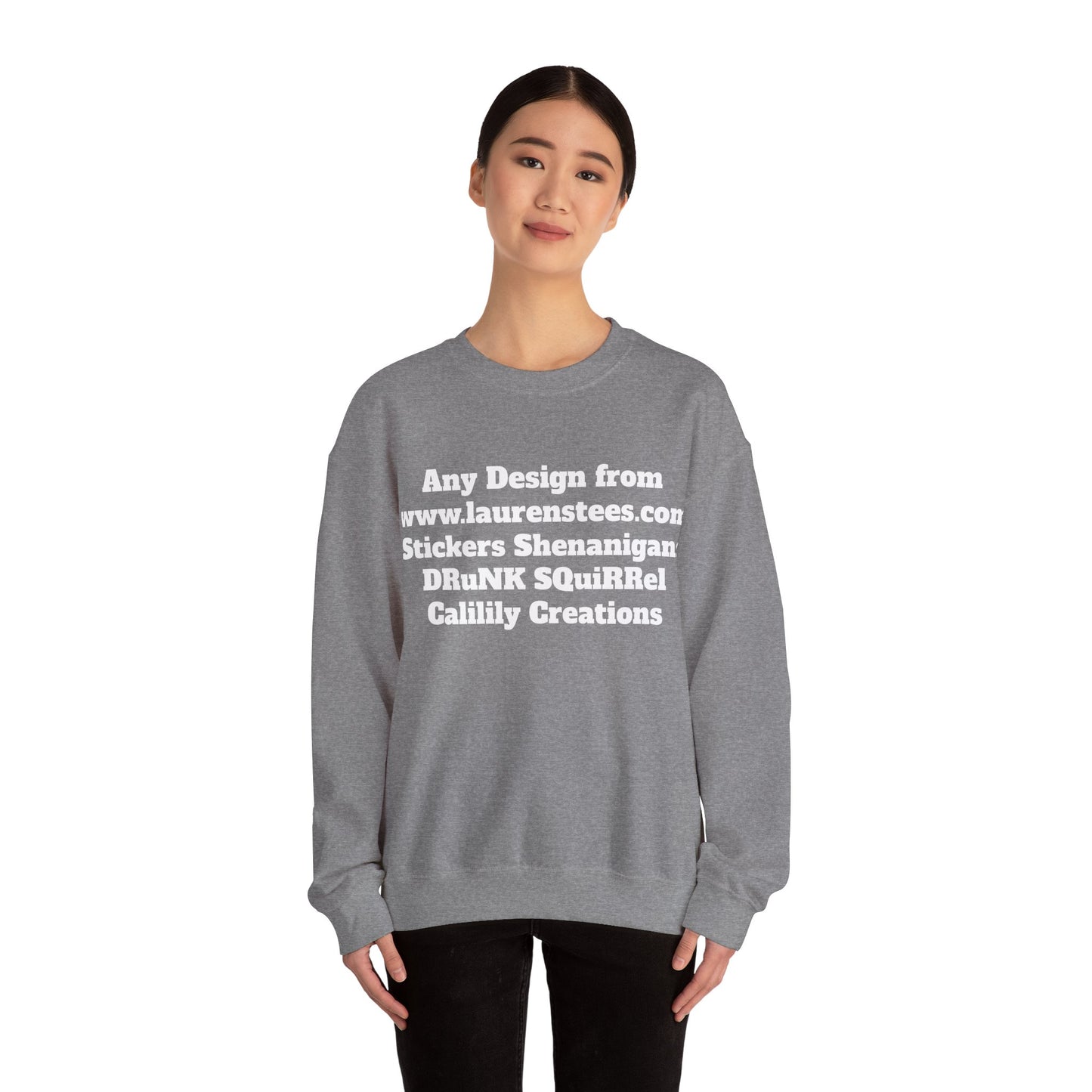 Custom or Any design on site FRONT & BACK DESIGNS - Unisex Heavy Blend™ Crewneck Sweatshirt