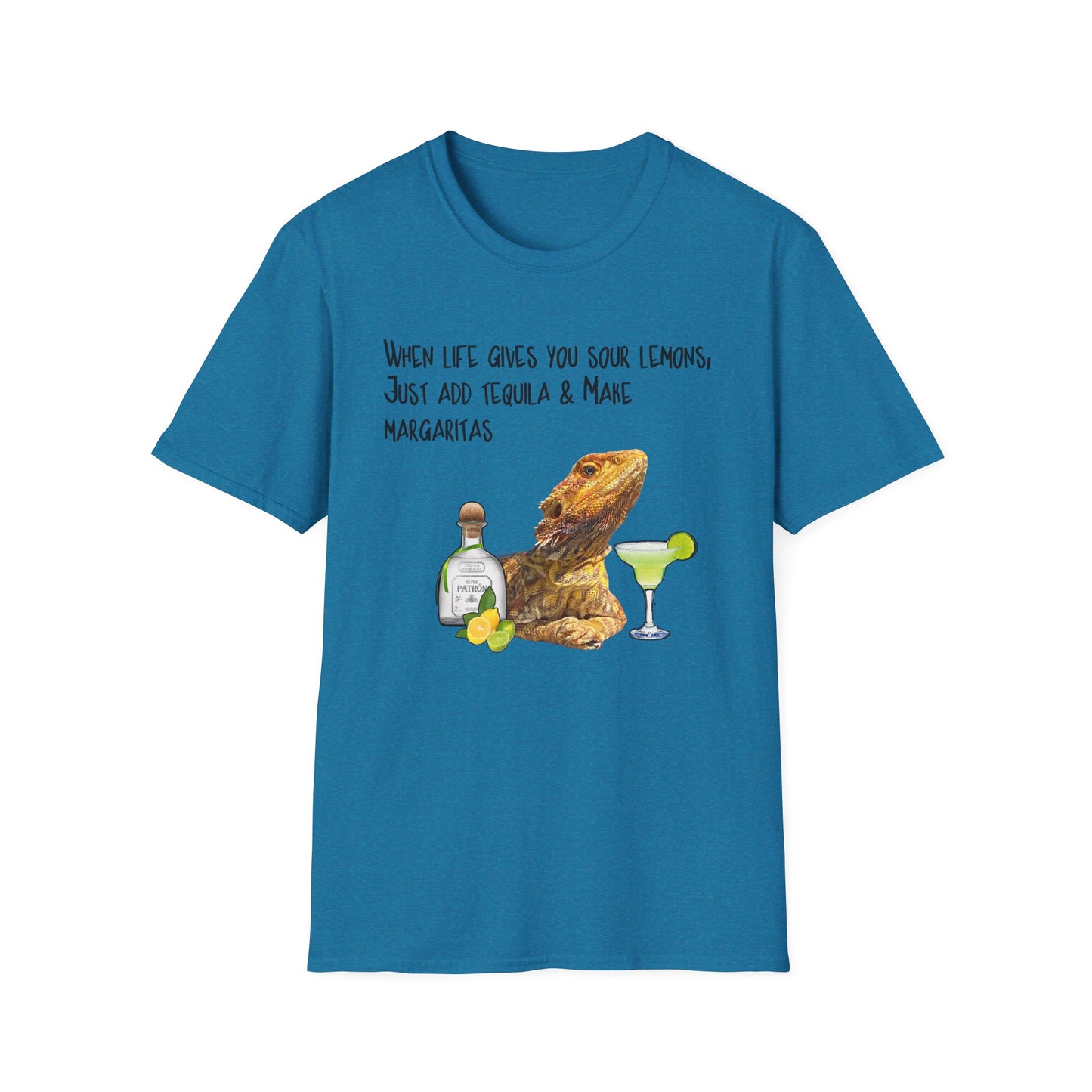 When life gives you sour lemons just add Tequila and make Margaritas - Unisex Softstyle T-Shirt