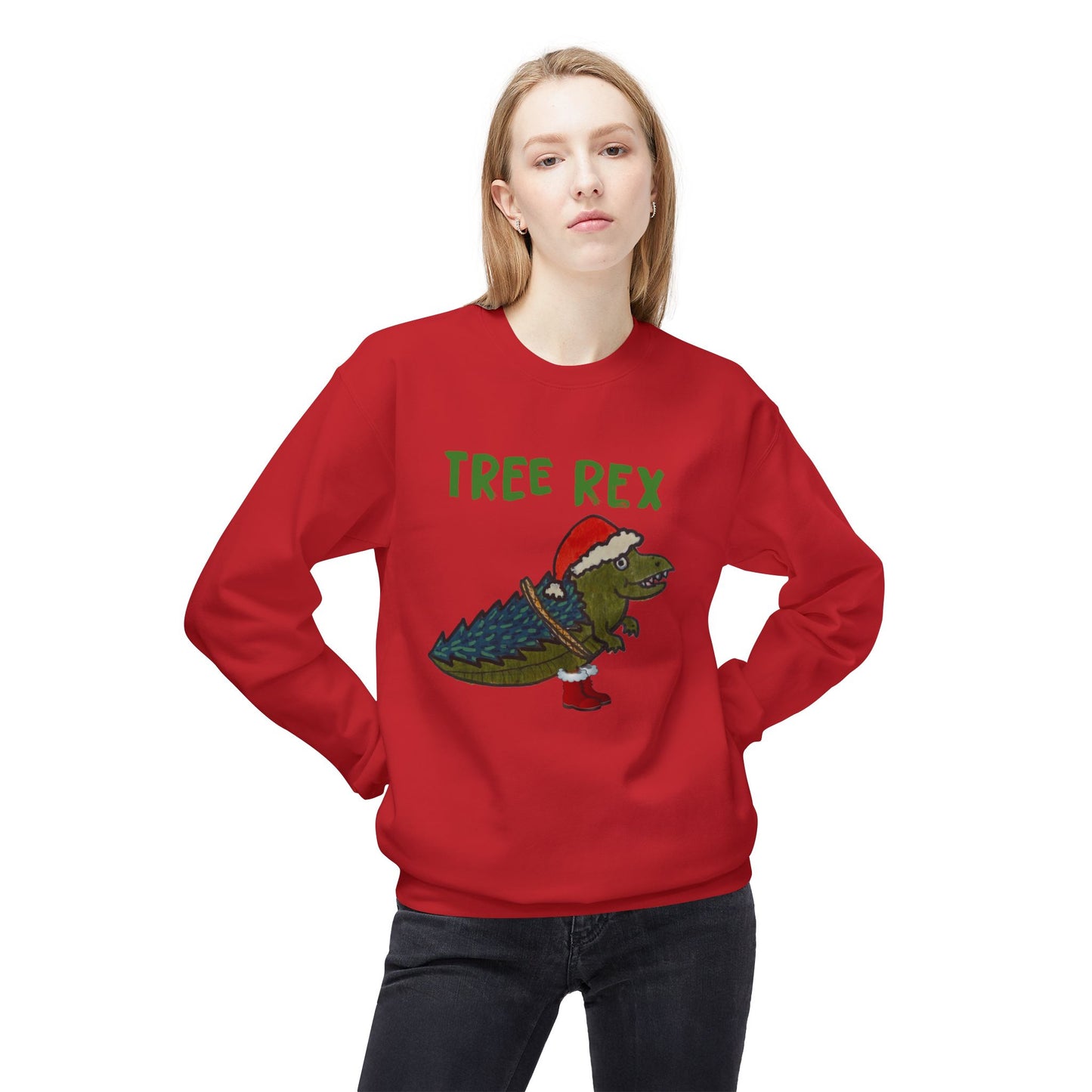 Tree Rex - Unisex Midweight Softstyle Fleece Crewneck Sweatshirt