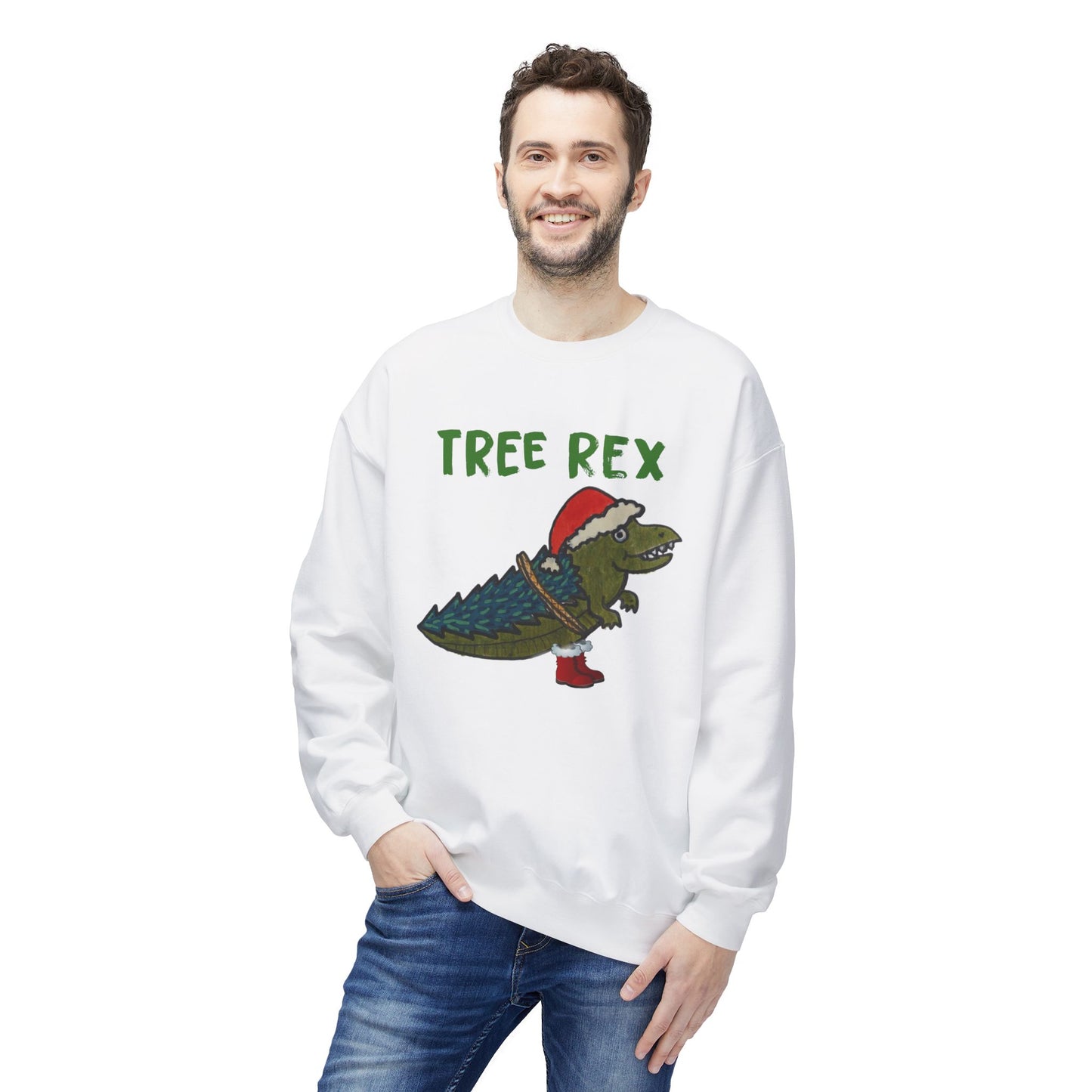 Tree Rex - Unisex Midweight Softstyle Fleece Crewneck Sweatshirt