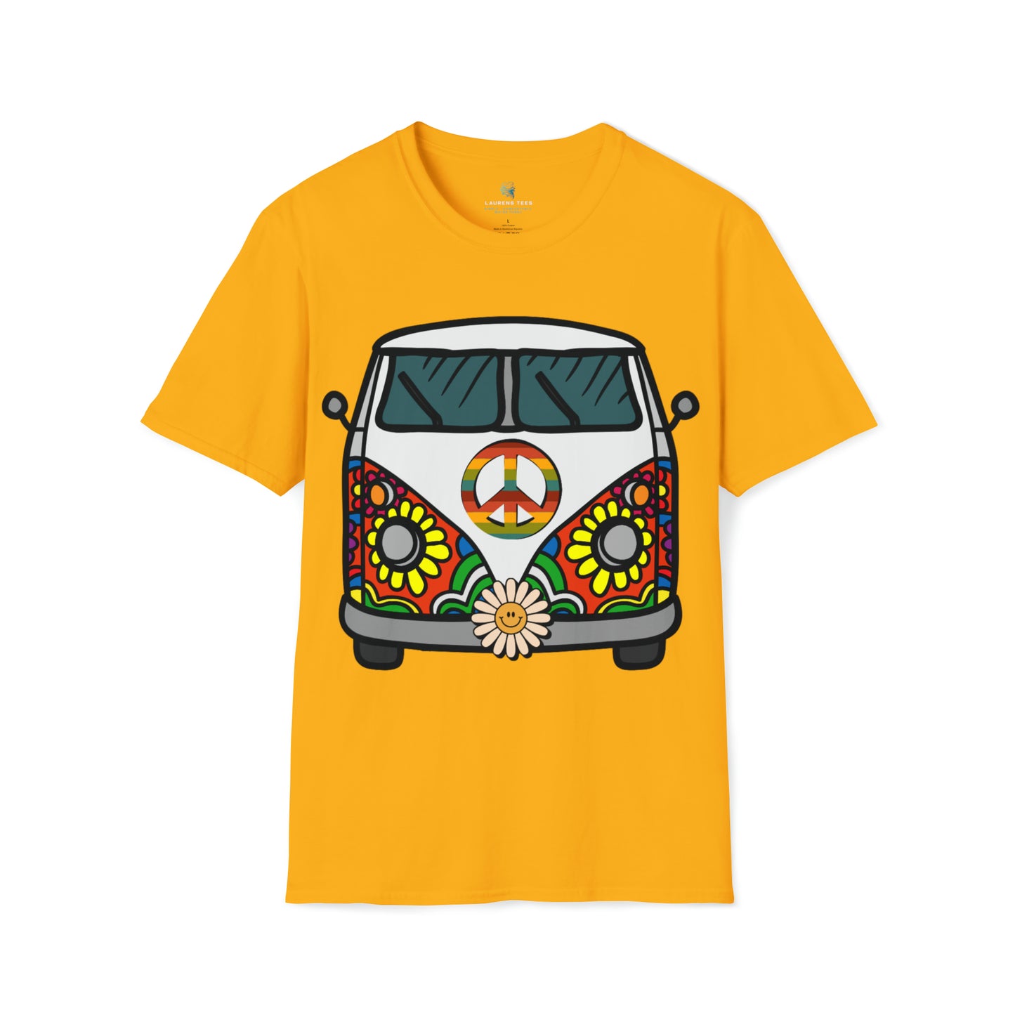 Hippie Peace Van - Unisex Softstyle T-Shirt