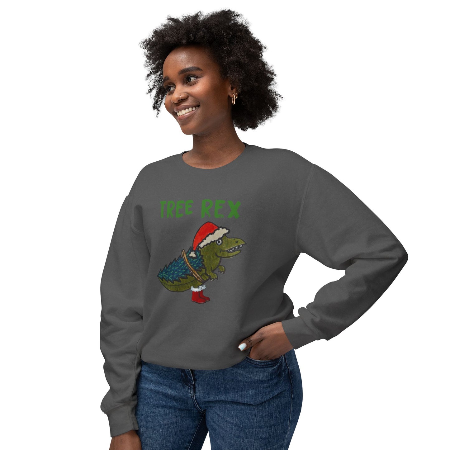 Tree Rex - Unisex Lightweight Crewneck Sweatshirt