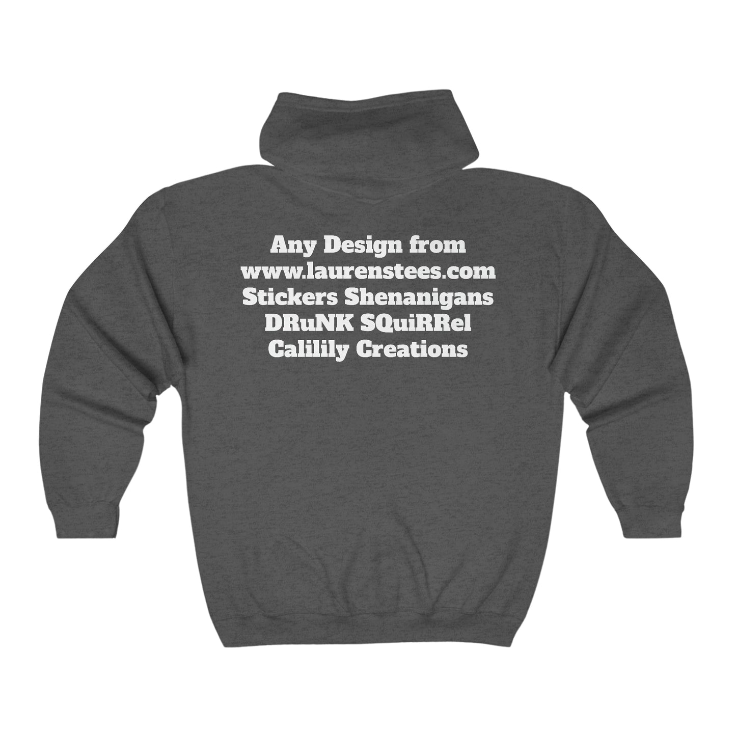 Custom or Any design on site (both sides front & back) - Unisex Heavy Blend™ Full Zip Hooded Sweatshirt