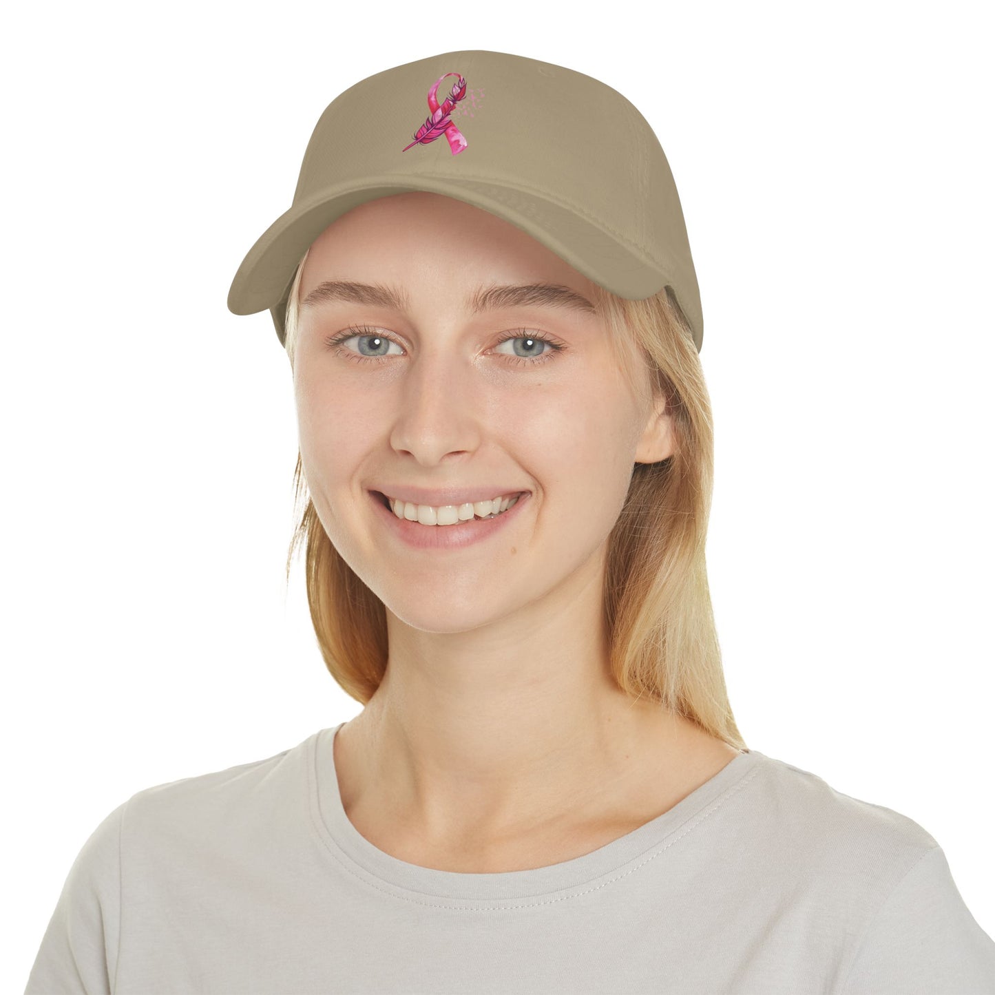 Breast Cancer Awareness Feather - Low Profile Baseball Cap