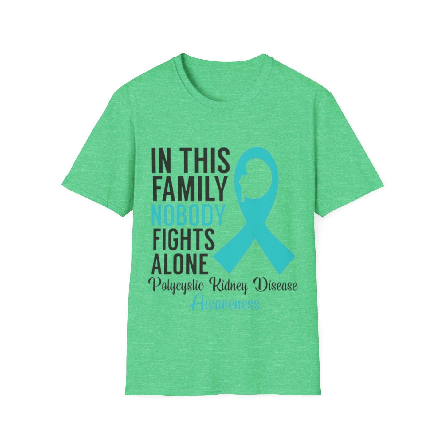 In this family no one fights alone PKD Warrior - Unisex Softstyle T-Shirt