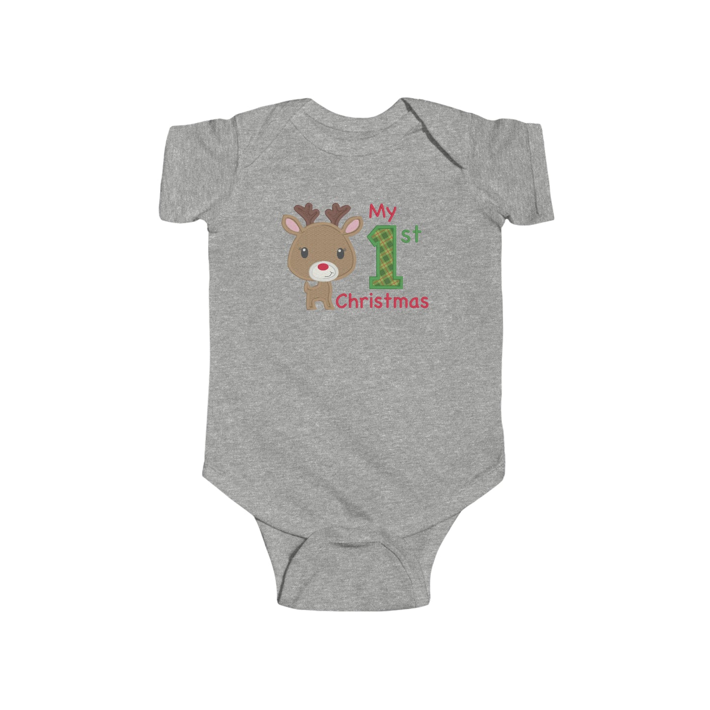 My 1st Christmas Reindeer - Infant Fine Jersey Bodysuit