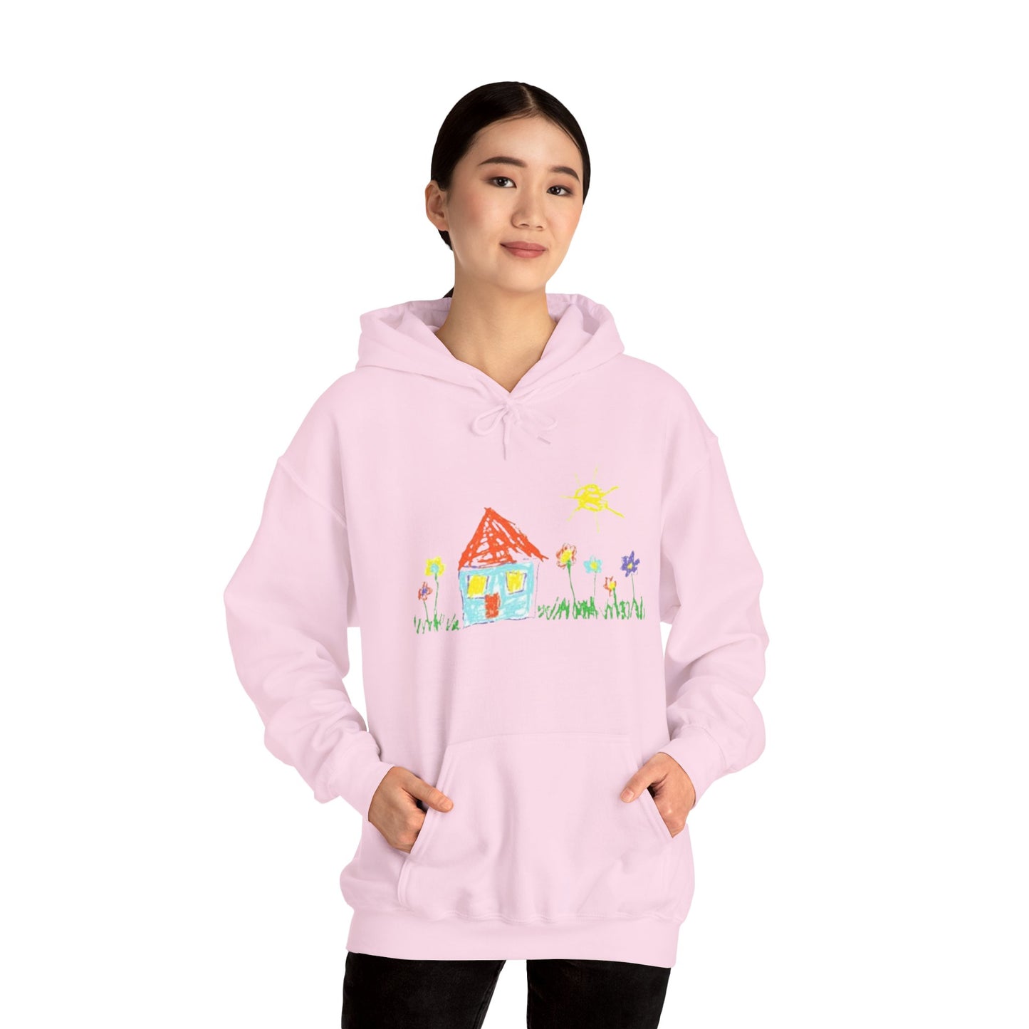 Your Childs Art on a Shirt - Adult Unisex Heavy Blend™ Hooded Sweatshirt