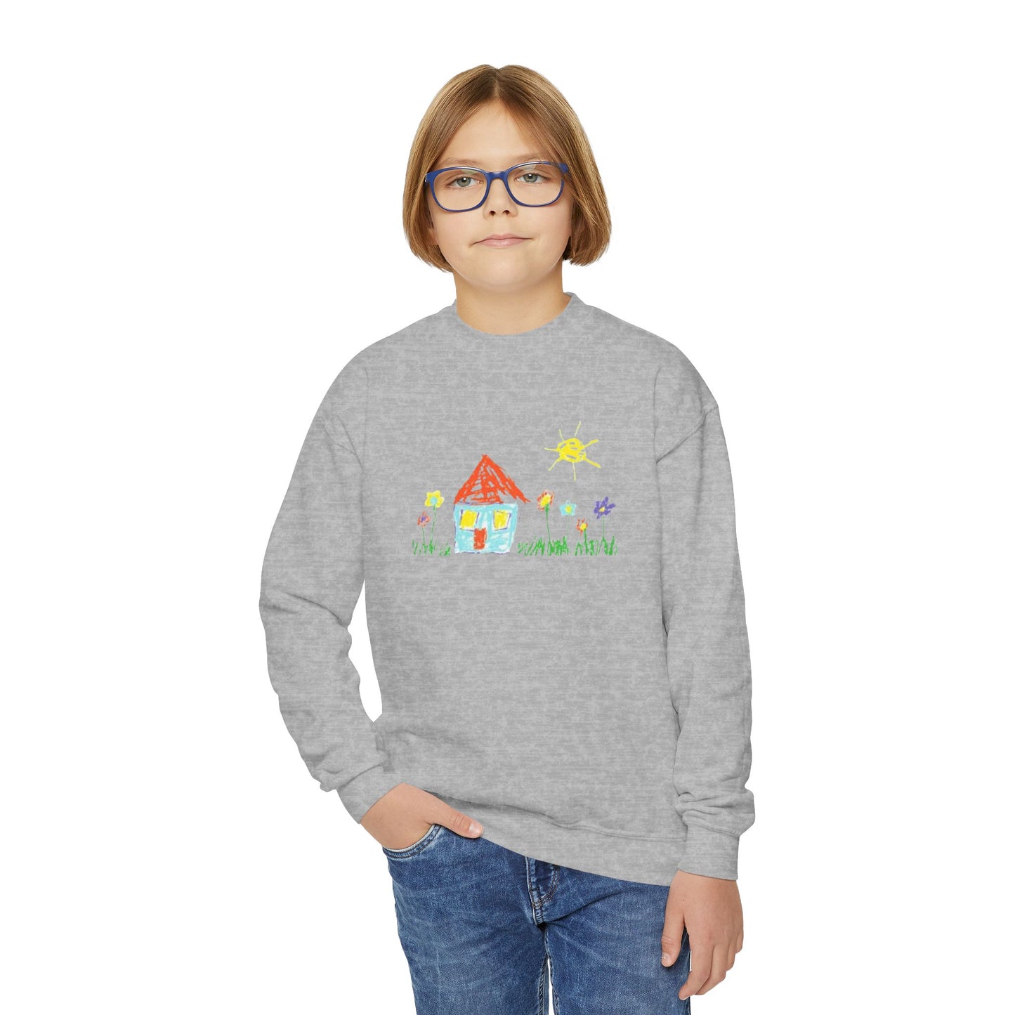 Your Child’s Art on a Shirt - Youth Crewneck Sweatshirt