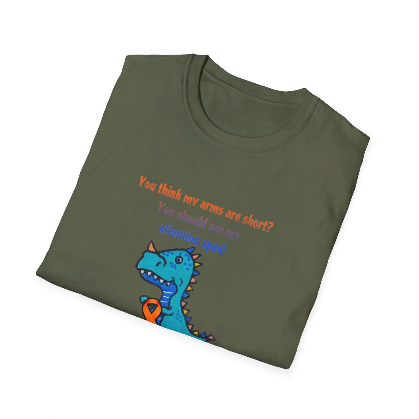 T-Tex Attention Span ADHD - Unisex Softstyle T-Shirt