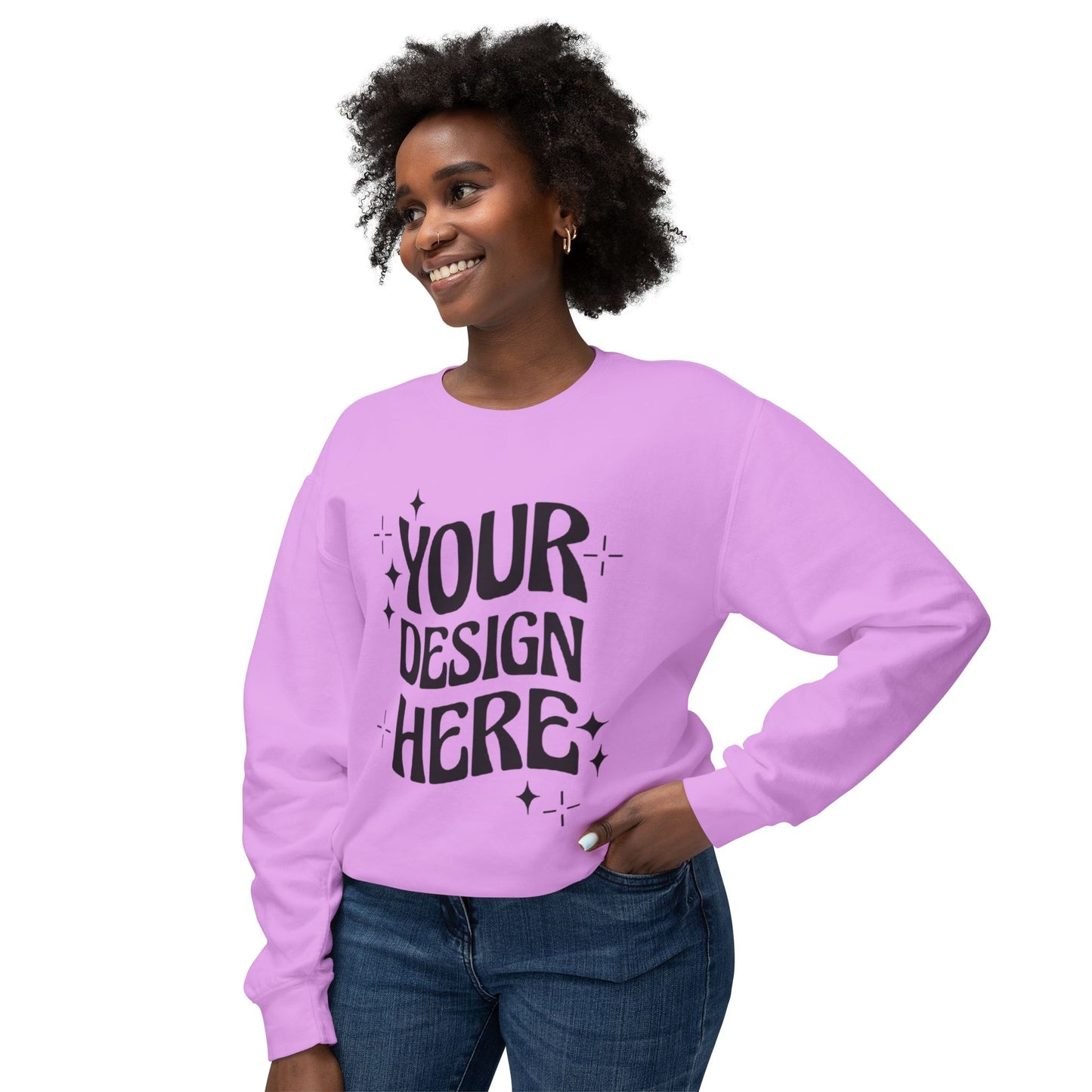 Custom - Unisex Lightweight Crewneck Sweatshirt