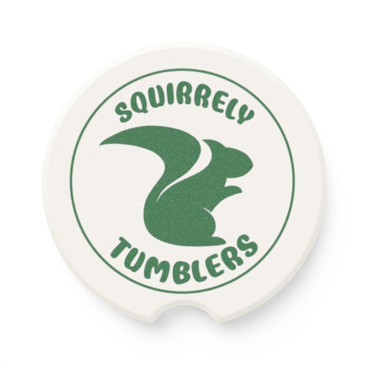 Car Coaster with Squirrels Tumblers LLC Logo