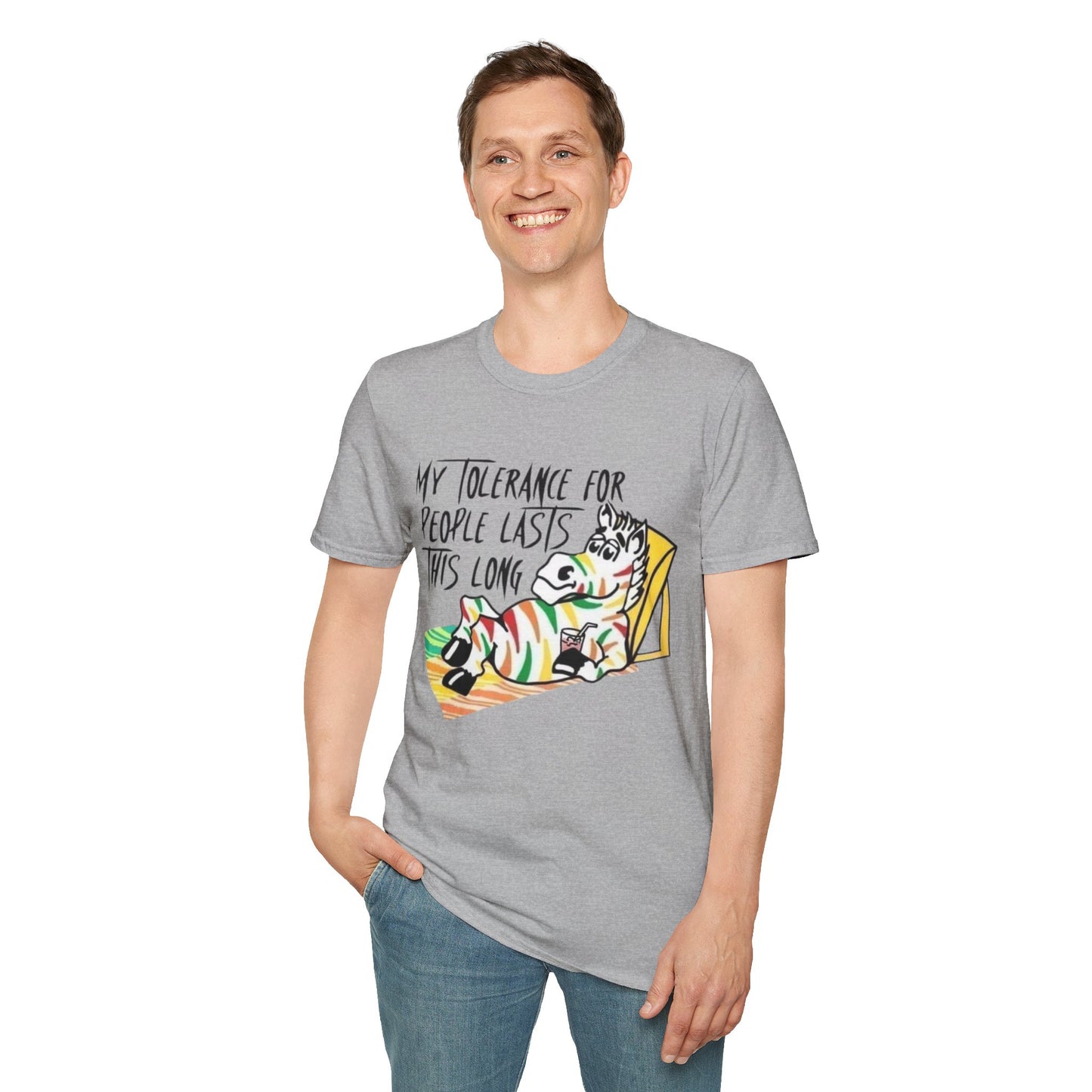 My Tolerance for people Fruit Stripe - Unisex Softstyle T-Shirt