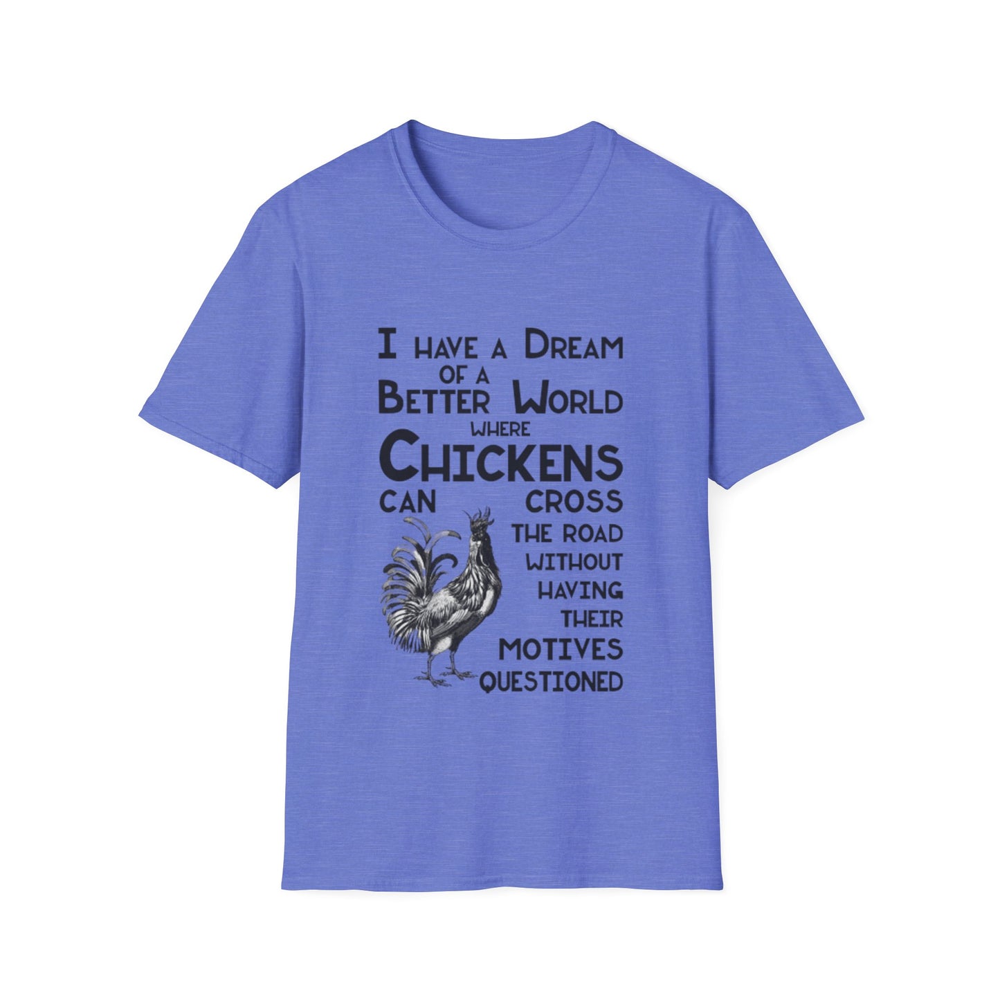 Chicken Crossing the Road - Unisex Softstyle T-Shirt