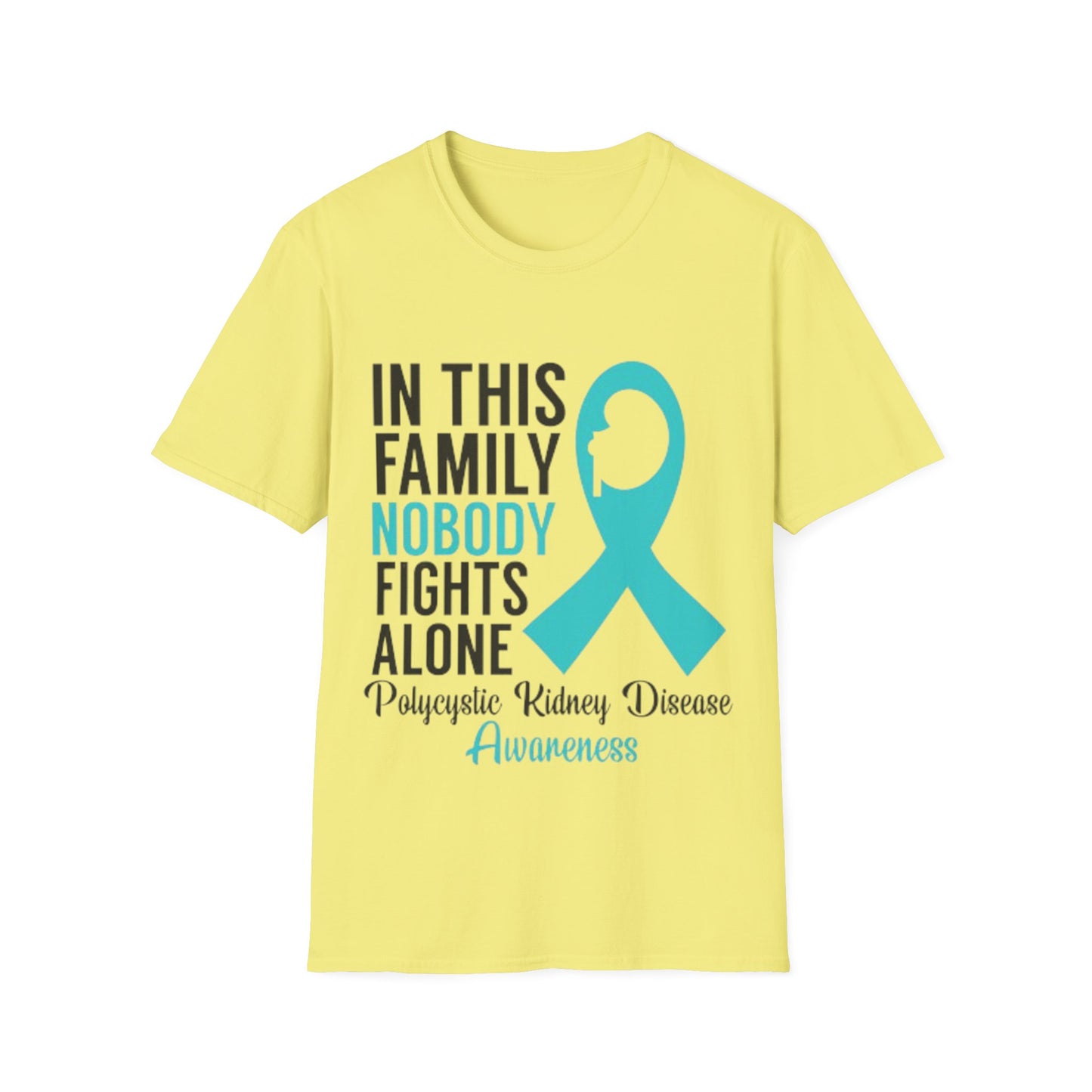 In this family no one fights alone PKD Warrior - Unisex Softstyle T-Shirt