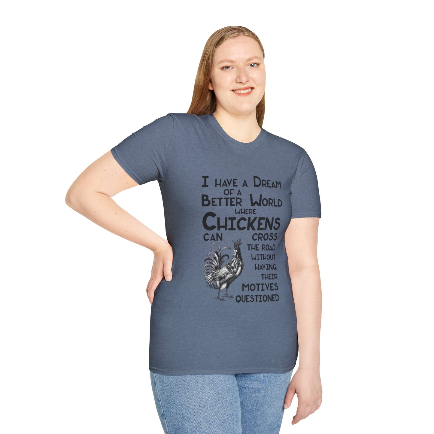 Chicken Crossing the Road - Unisex Softstyle T-Shirt