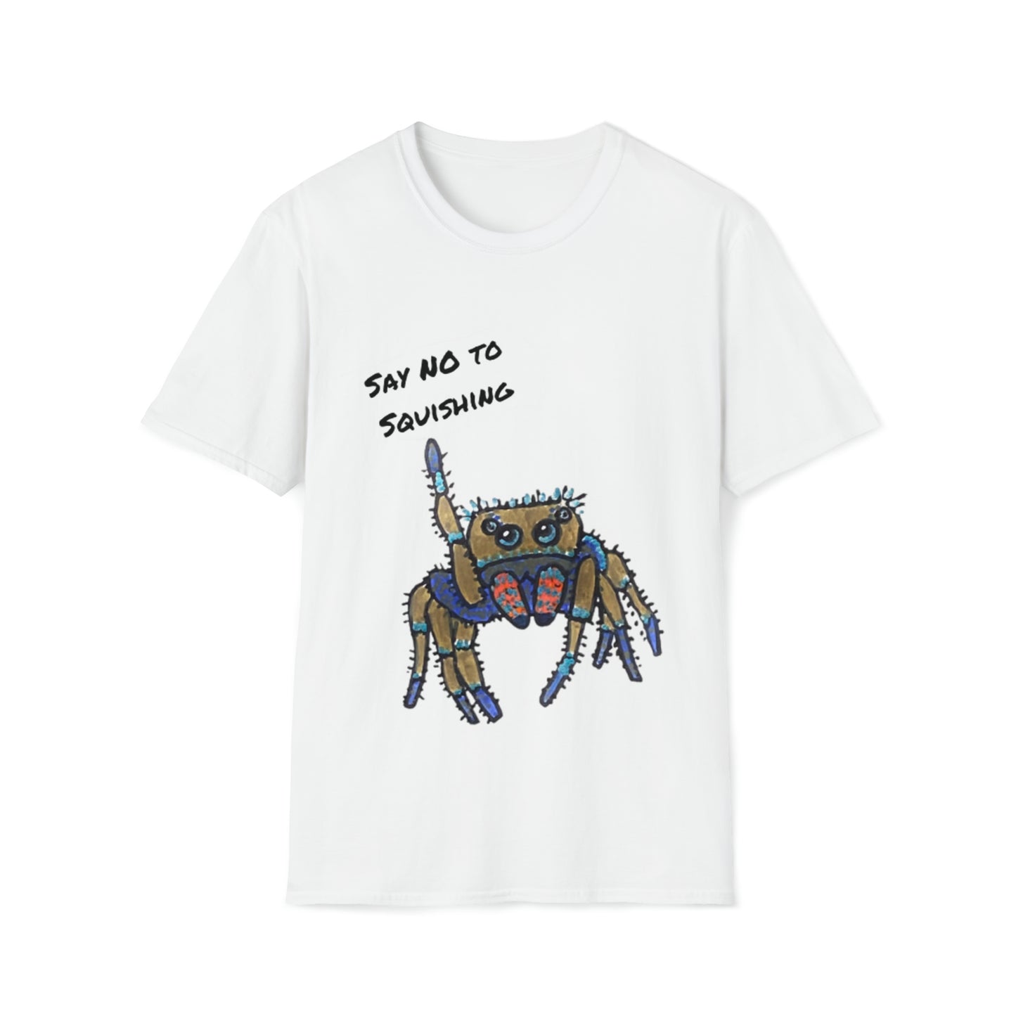 Say no to squishing Spider - Unisex Softstyle T-Shirt