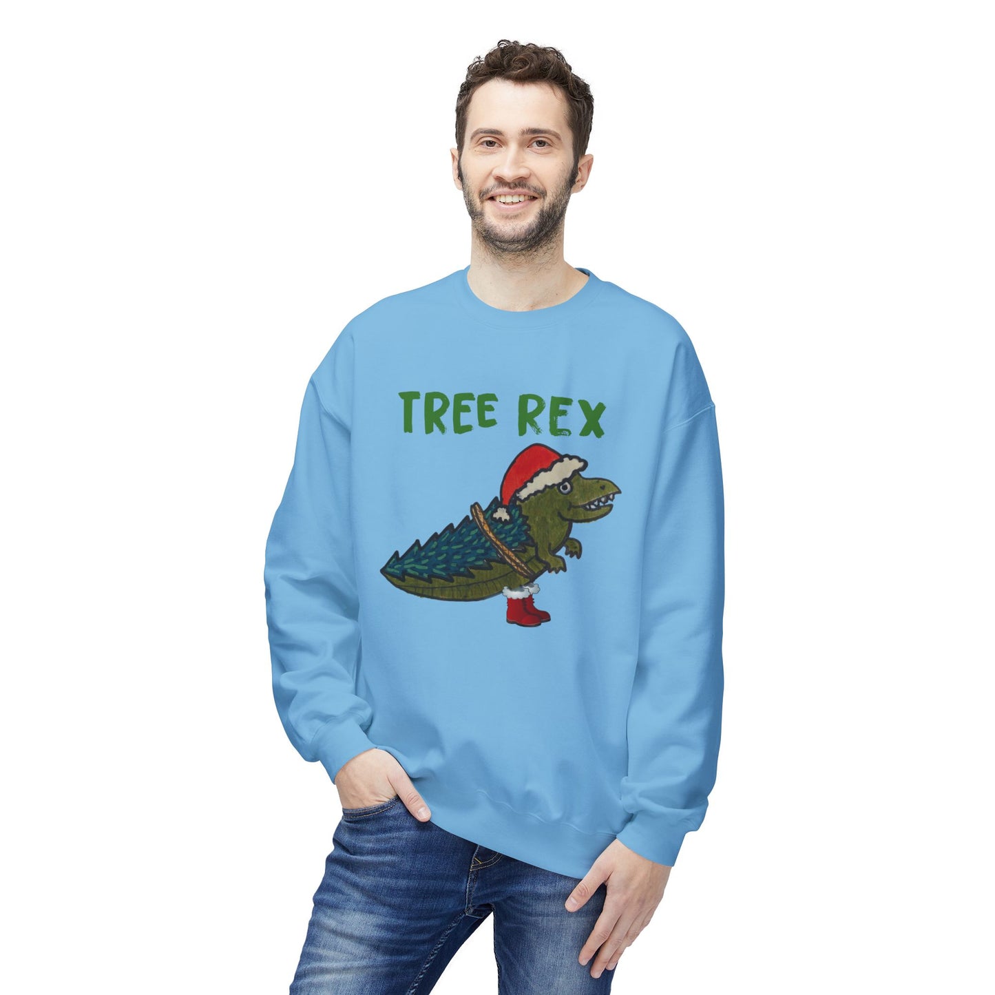 Tree Rex - Unisex Midweight Softstyle Fleece Crewneck Sweatshirt