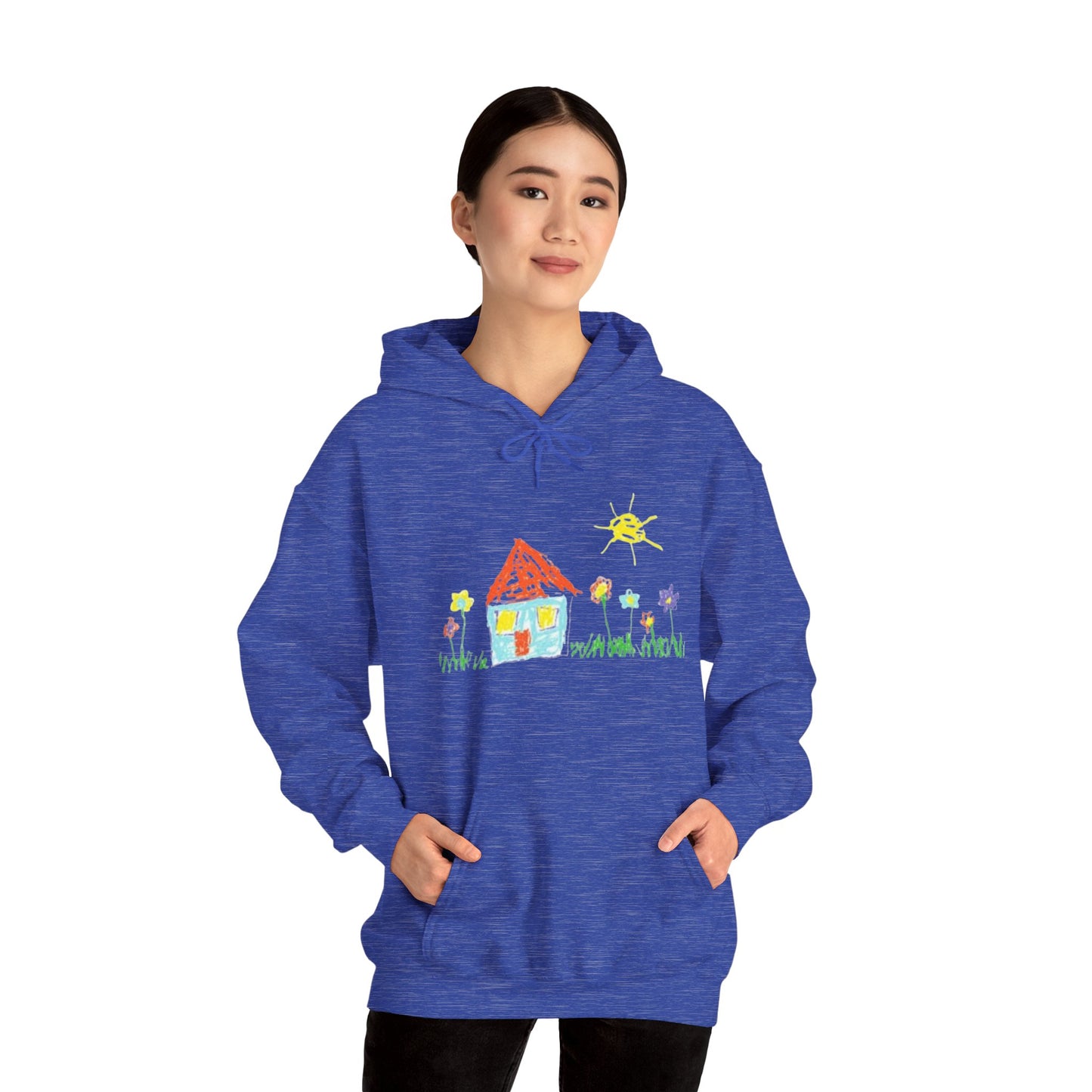 Your Childs Art on a Shirt - Adult Unisex Heavy Blend™ Hooded Sweatshirt