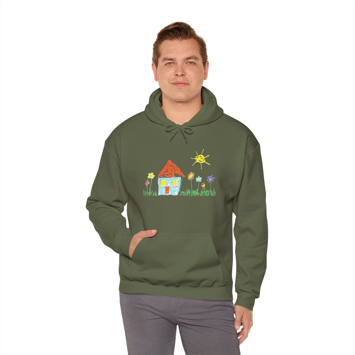 Your Childs Art on a Shirt - Adult Unisex Heavy Blend™ Hooded Sweatshirt