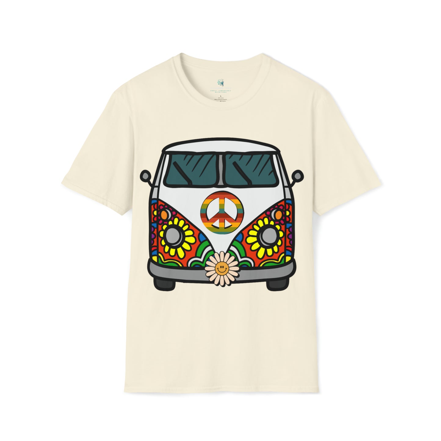 Hippie Peace Van - Unisex Softstyle T-Shirt