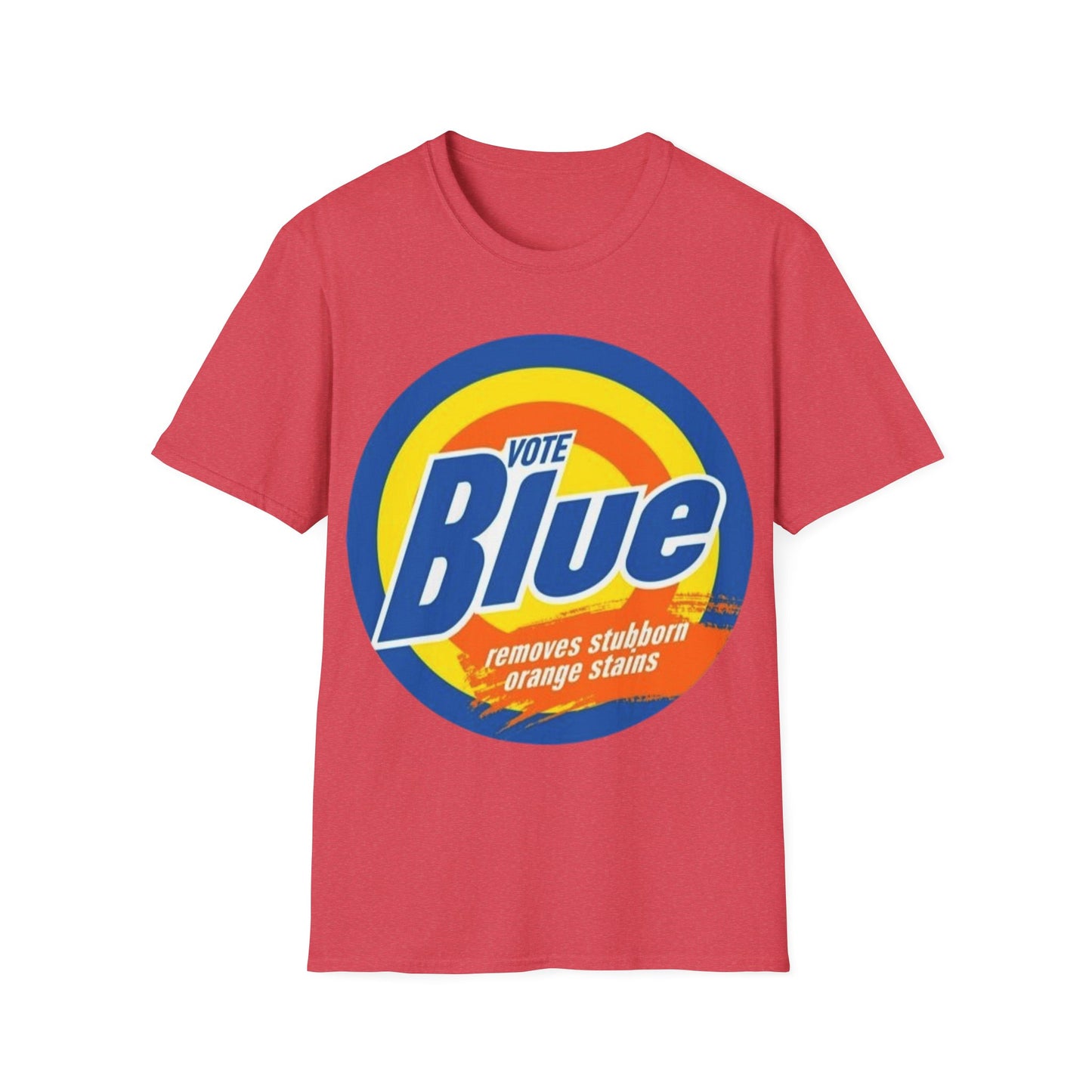 Blue Orange Stain Remover - Unisex Softstyle T-Shirt