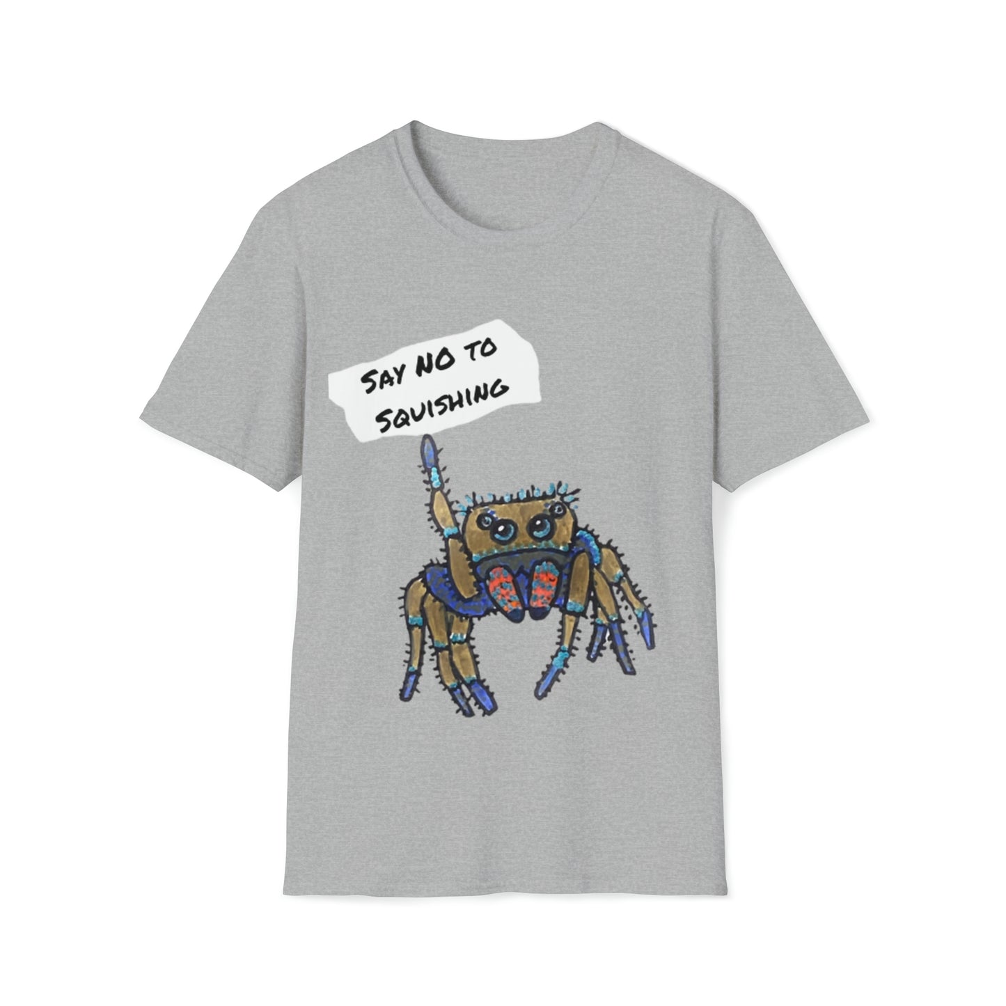 Say no to squishing Spider - Unisex Softstyle T-Shirt